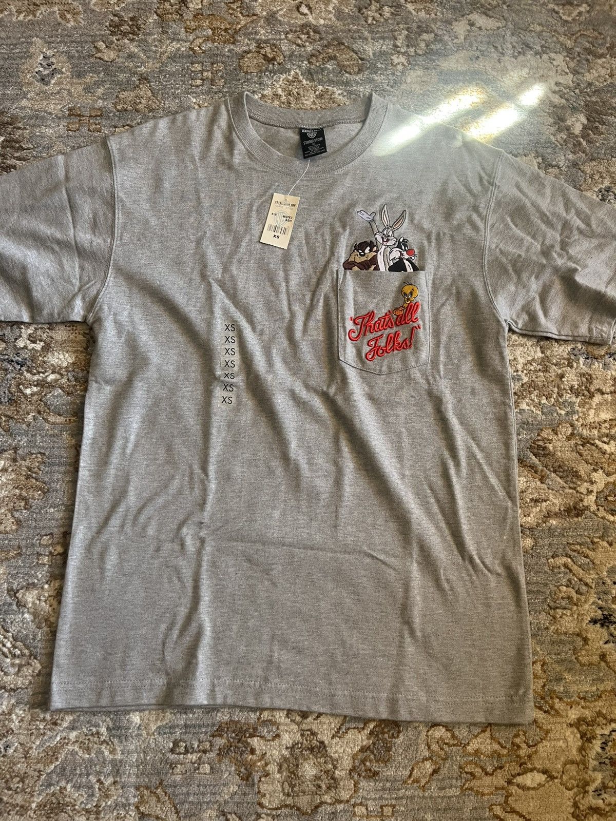 Warner Bros VINTAGE BUGGS BUNNY THATS ALL FOLKS WARNER BROS TEE Size US XS / EU 42 / 0 - 1 Thumbnail