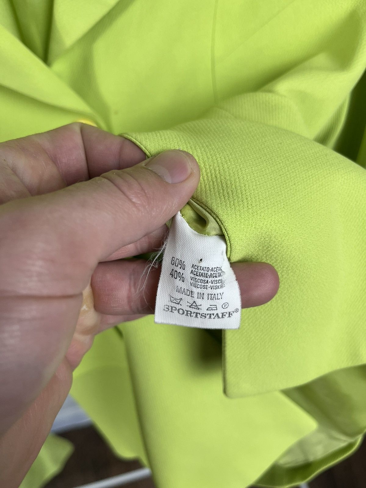 Other Vintage Sportstaff Lime Green Pantsuit Blazer Trouser Set 44 Size M / US 6-8 / IT 42-44 - 10 Thumbnail