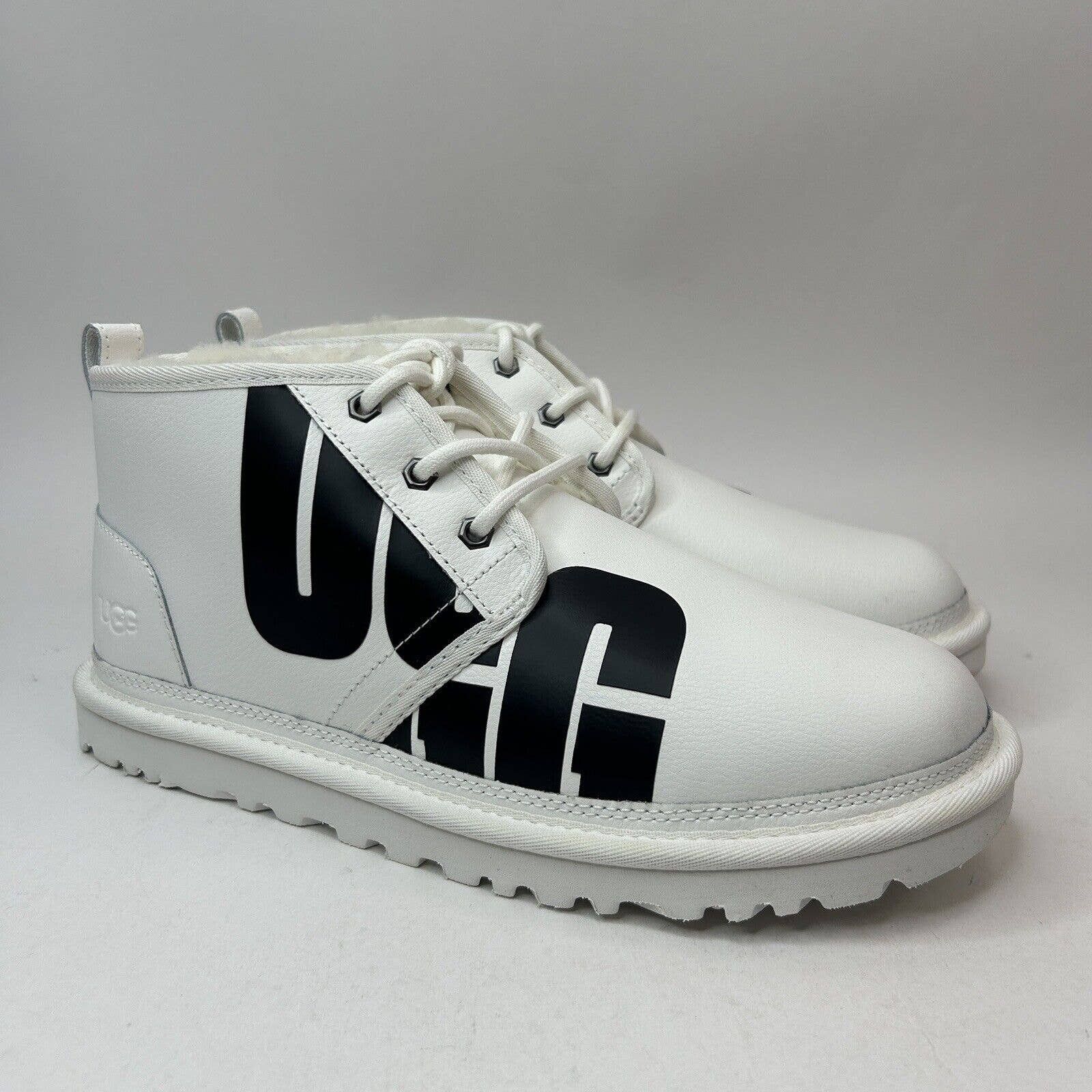 image of UGG Neumel Chopd Chukka Ankle Boot “White Leather” 2023, Men's (Size 9)