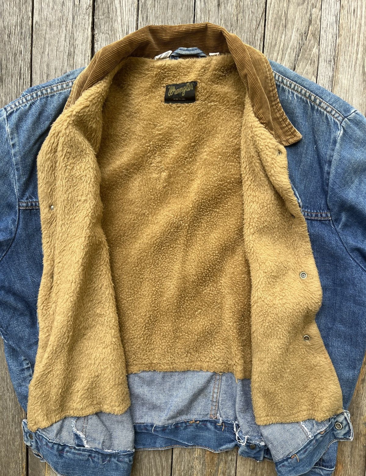 Wrangler 1970’s Wrangler Fleece-Lined Denim Work Jacket Size US M / EU 48-50 / 2 - 3 Thumbnail