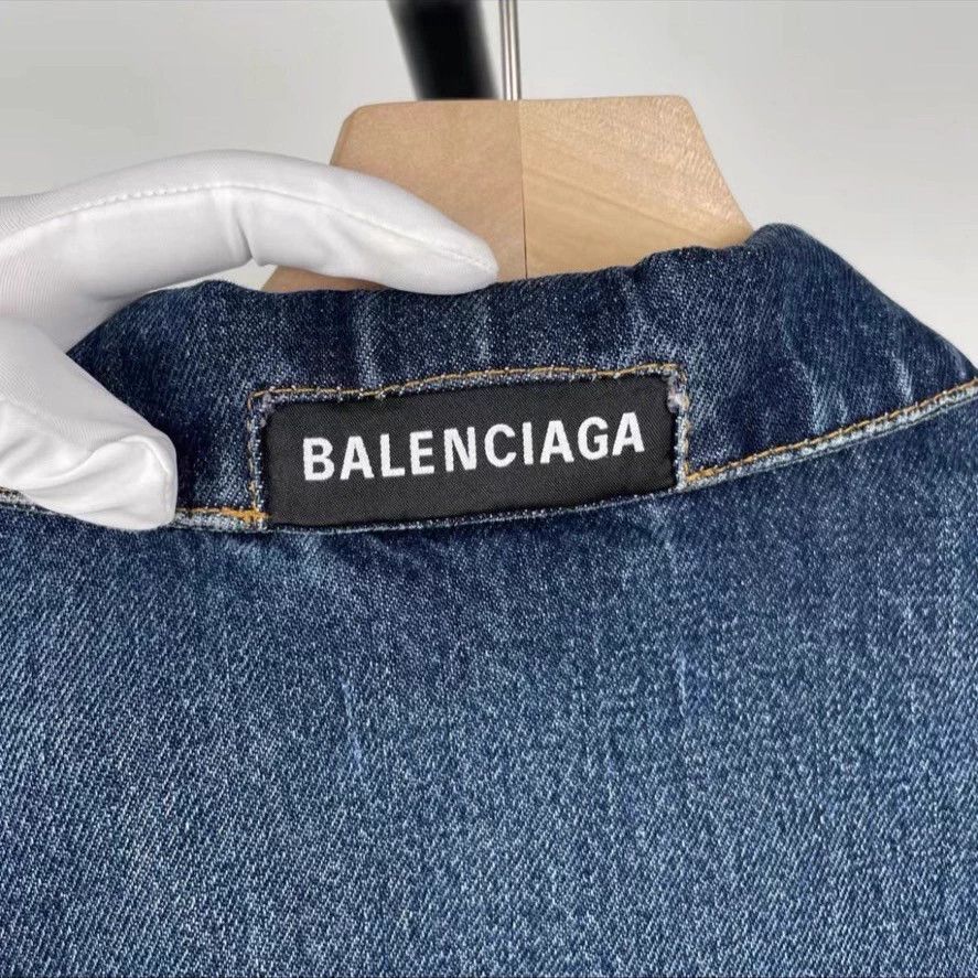 Balenciaga Balenciaga Denim Jacket 34 260424TXYAB11 Size XXS / US 00 / IT 34 - 2 Thumbnail