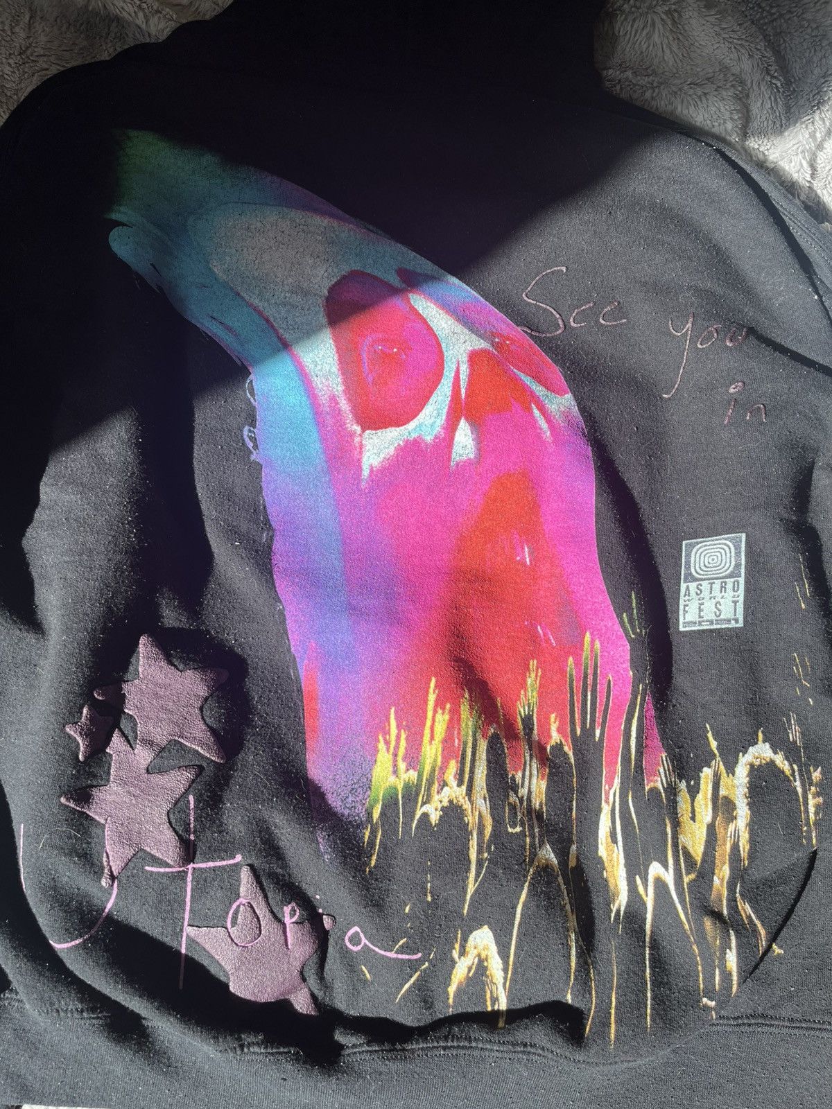Travis Scott Travis Scott Face Melt Hoodie Size US L / EU 52-54 / 3 - 7 Thumbnail