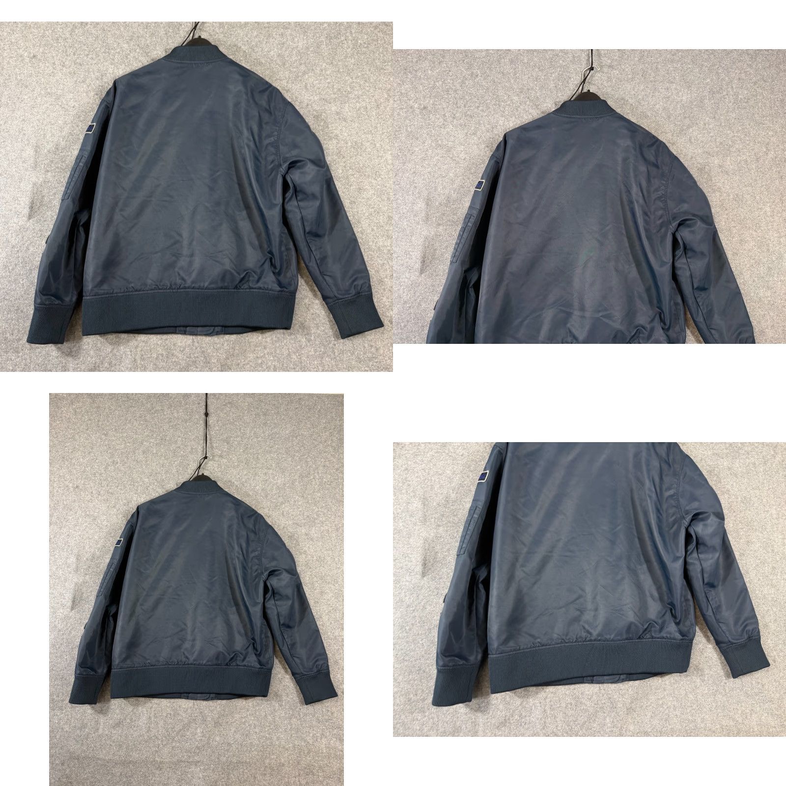 Vintage VINTAGE Grunt Style Bomber Jacket Women L Navy Full Zip Lined Patriotic Military Patches Size L / US 10 / IT 46 - 8 Thumbnail