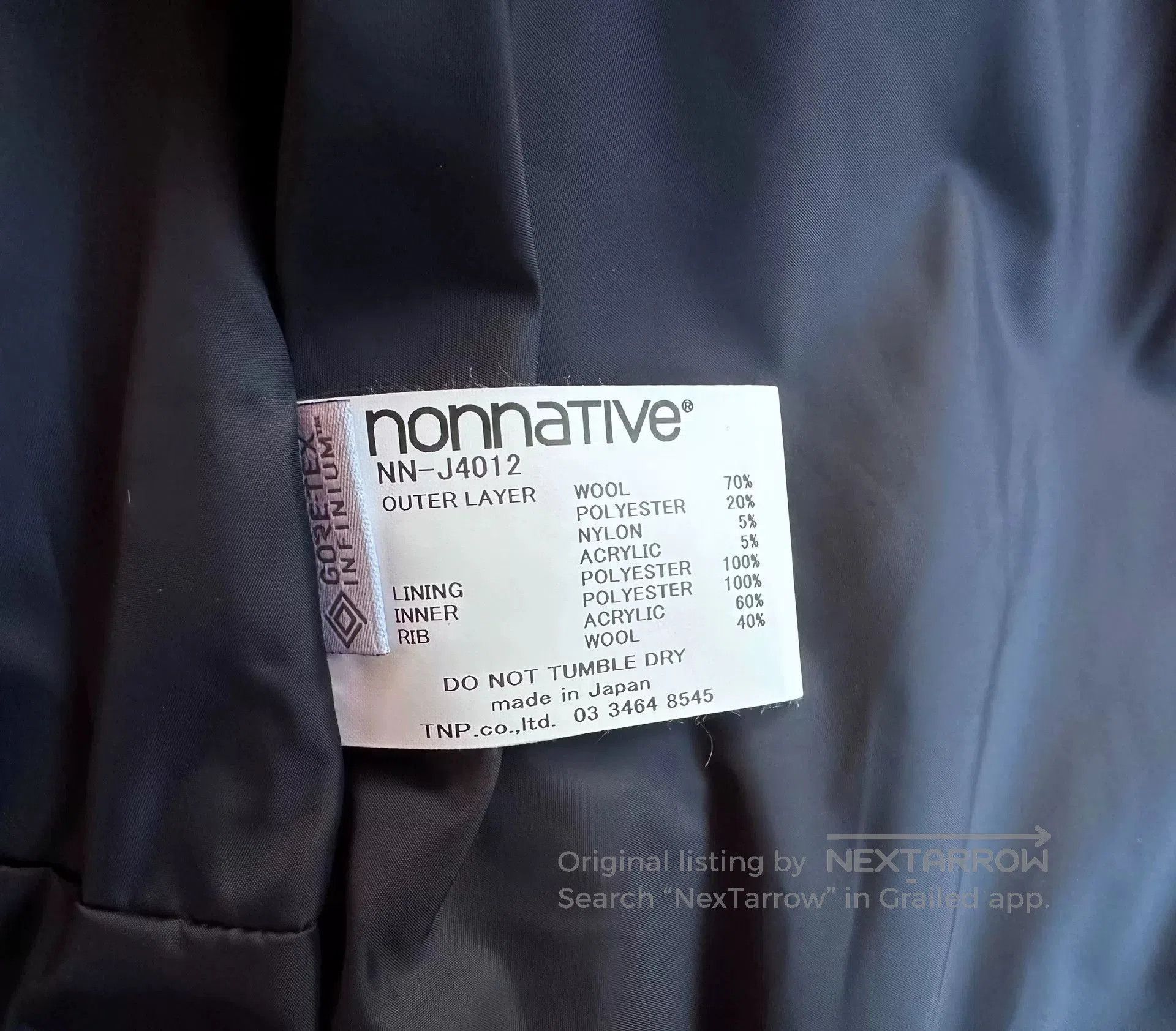 Nonnative nonnative rider blouson gore-tex jacket. Size US L / EU 52-54 / 3 - 6 Thumbnail