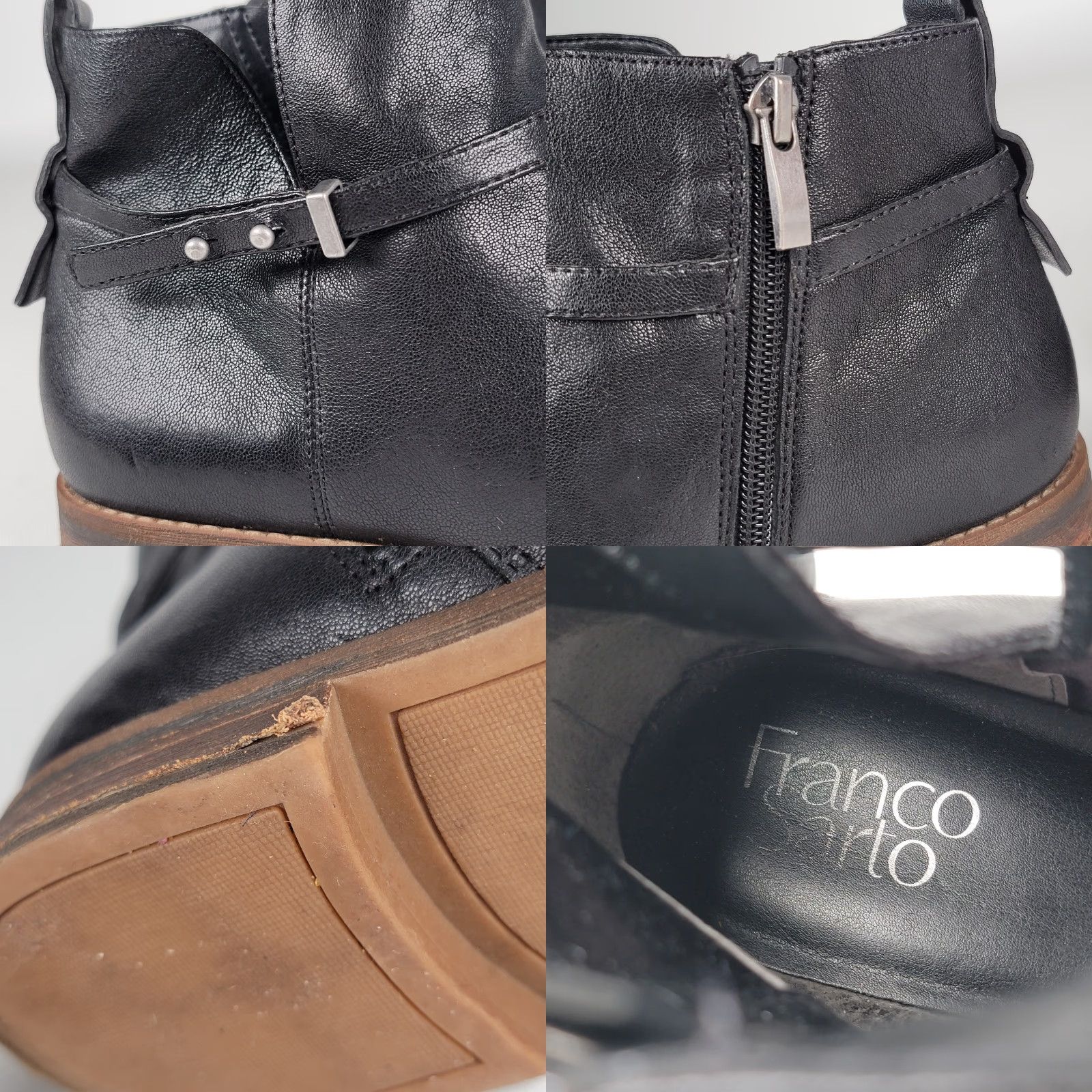 Franco Sarto Franco Sarto Z10823* Black Leather Booties Women Size 9 M Bootie Size US 7 / IT 37 - 9 Thumbnail