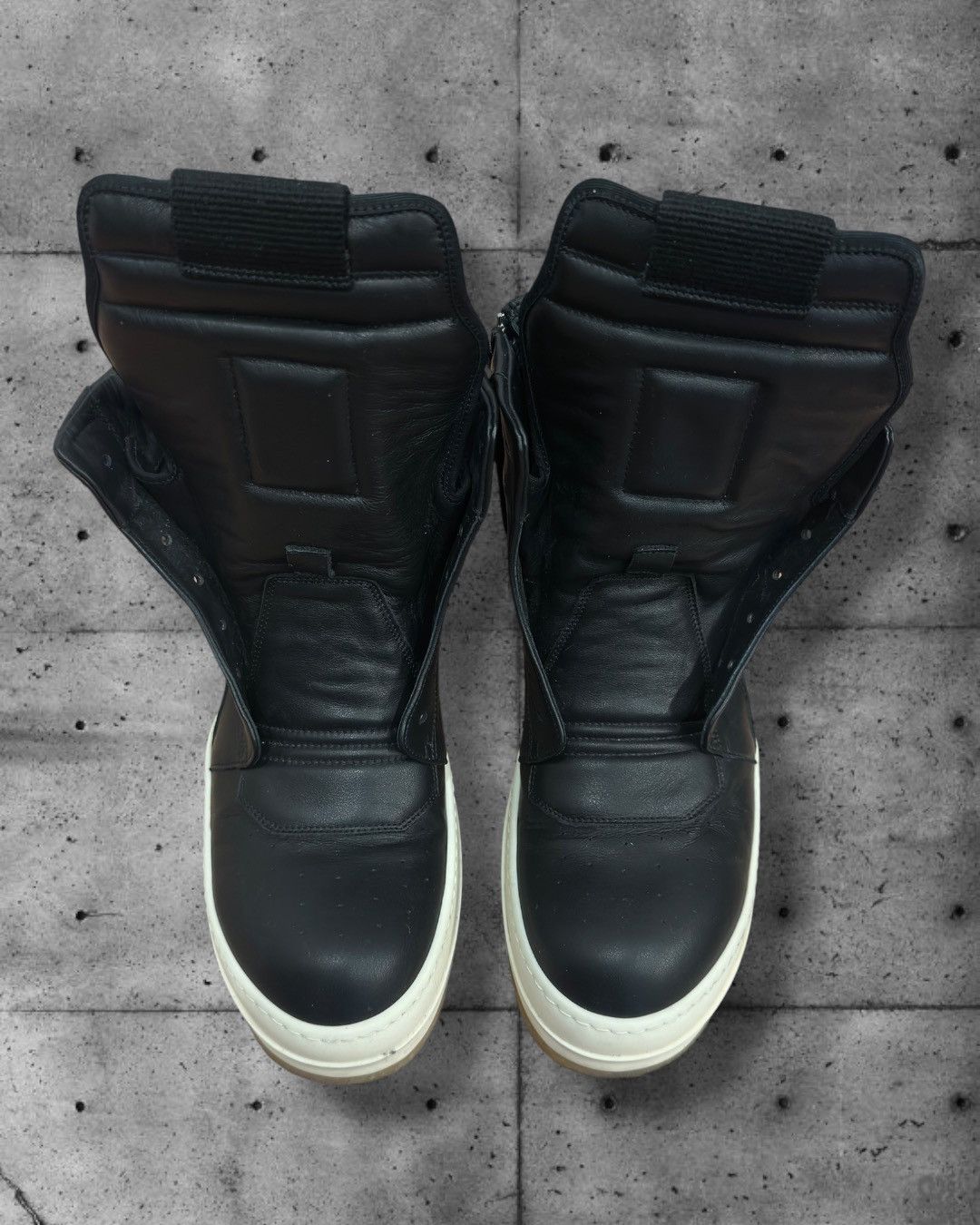 Rick Owens Rick Owens Creep Leather Geobaskets Men's EU 43 Size US 10 / EU 43 - 4 Thumbnail
