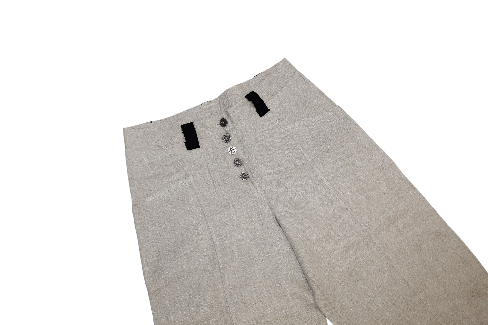 Ivan Grundahl E-Avantgarde DK Woven Raw Linen Drop Crotch Balloon Pants Size US 31 - 4 Thumbnail