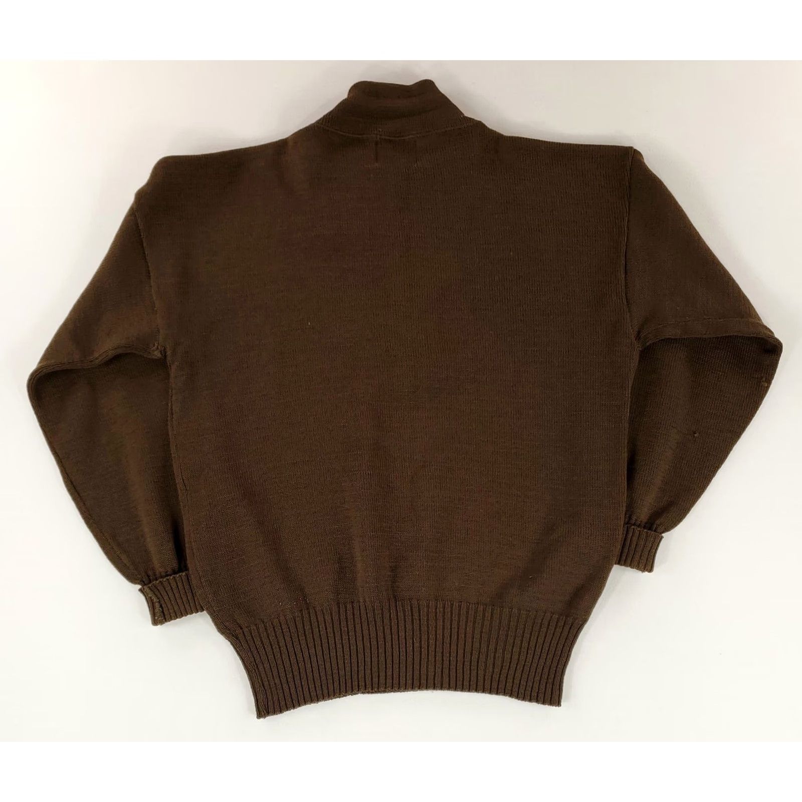 Olive VINTAGE US Army Henley Sweater 100% Wool 5 Button Olive Drab Mens XL 80s Size US XL / EU 56 / 4 - 5 Thumbnail
