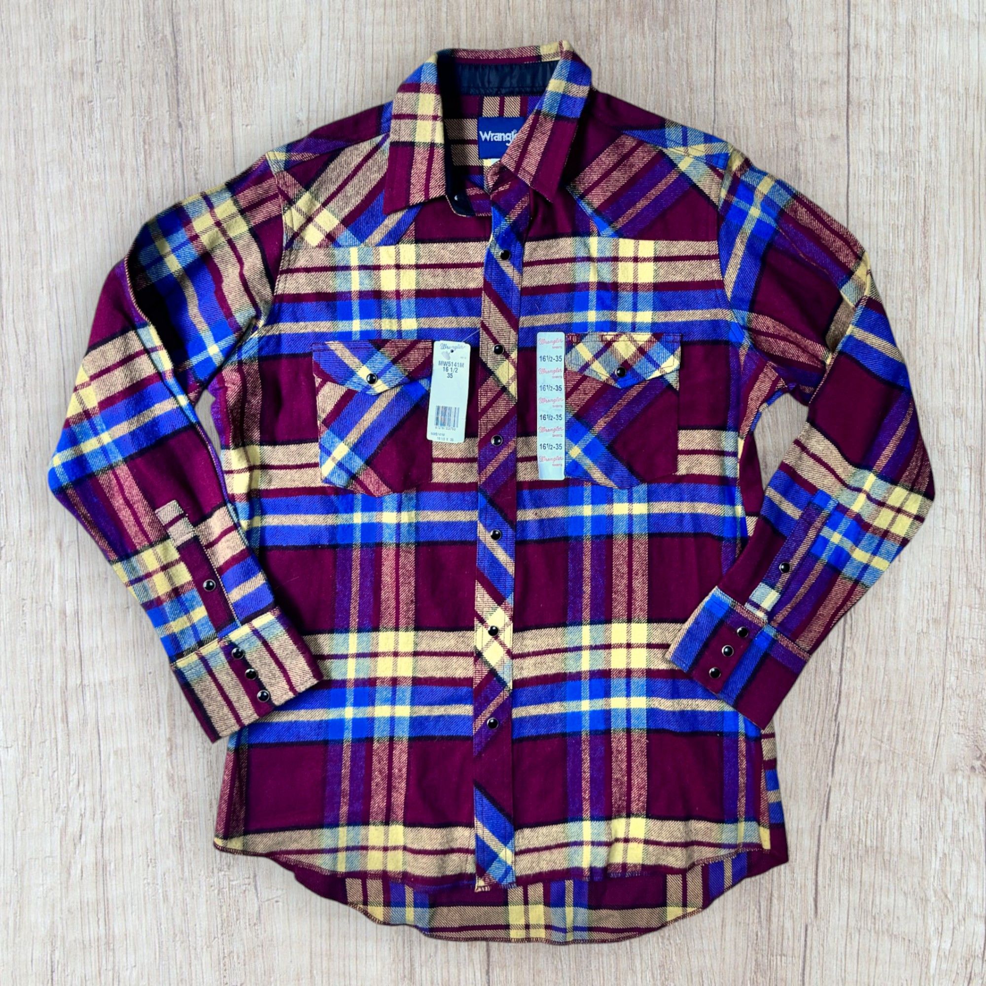 Wrangler NWT Deadstock Vintage 80s WRANGLER Flannel Shirt MW5141M Size US M / EU 48-50 / 2 - 2 Thumbnail