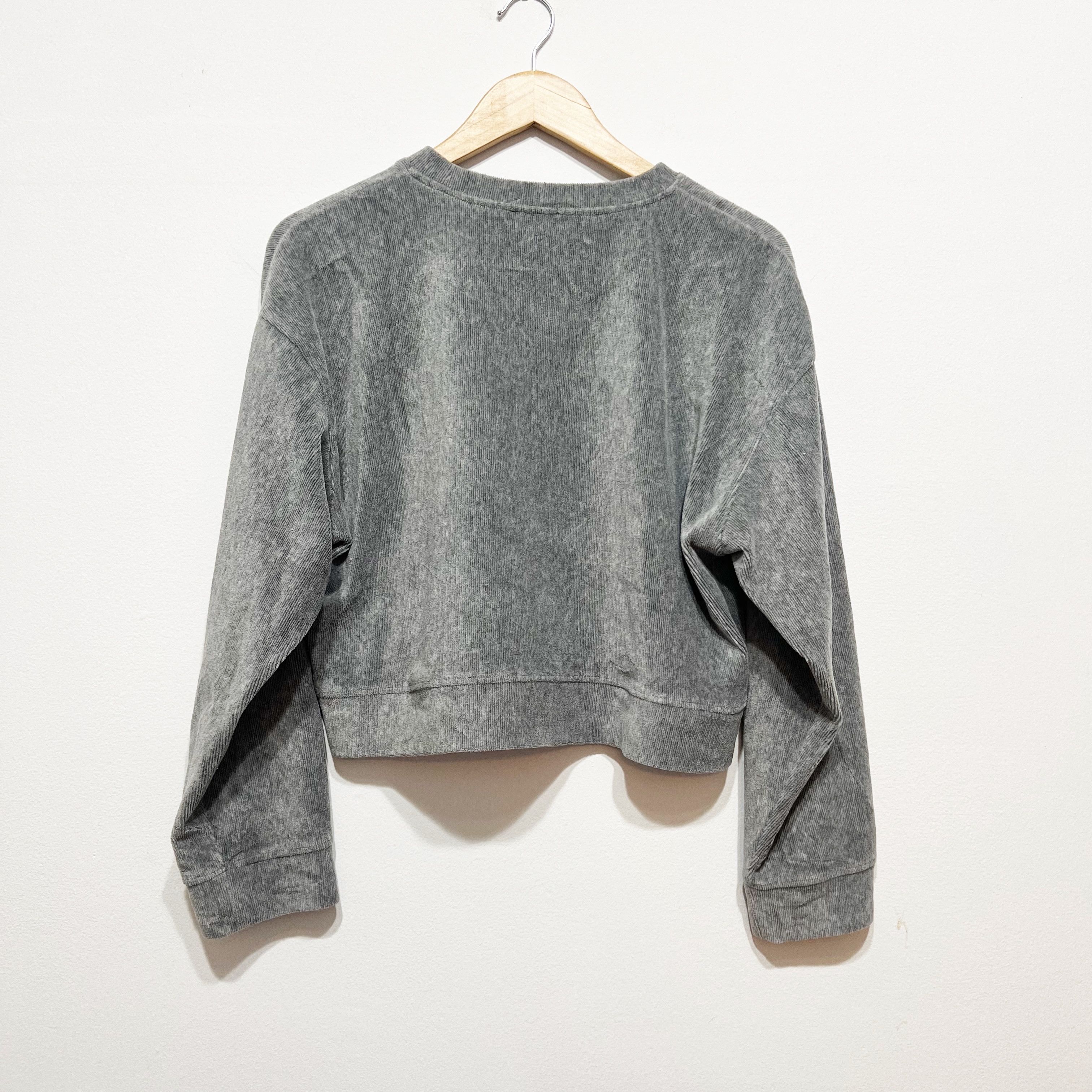 Zara Zara Ribbed Velvet Velour Crew Neck Pullover Size M / US 6-8 / IT 42-44 - 3 Thumbnail