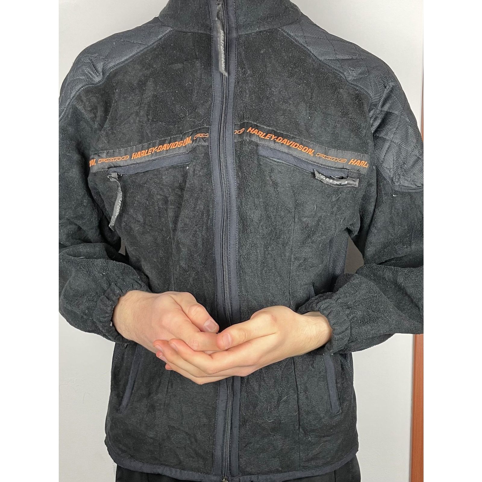 Harley Davidson × Vintage Vintage Harley-Davidson Men's Black Full Zip Fleece Jacket S Size US S / EU 44-46 / 1 - 2 Thumbnail