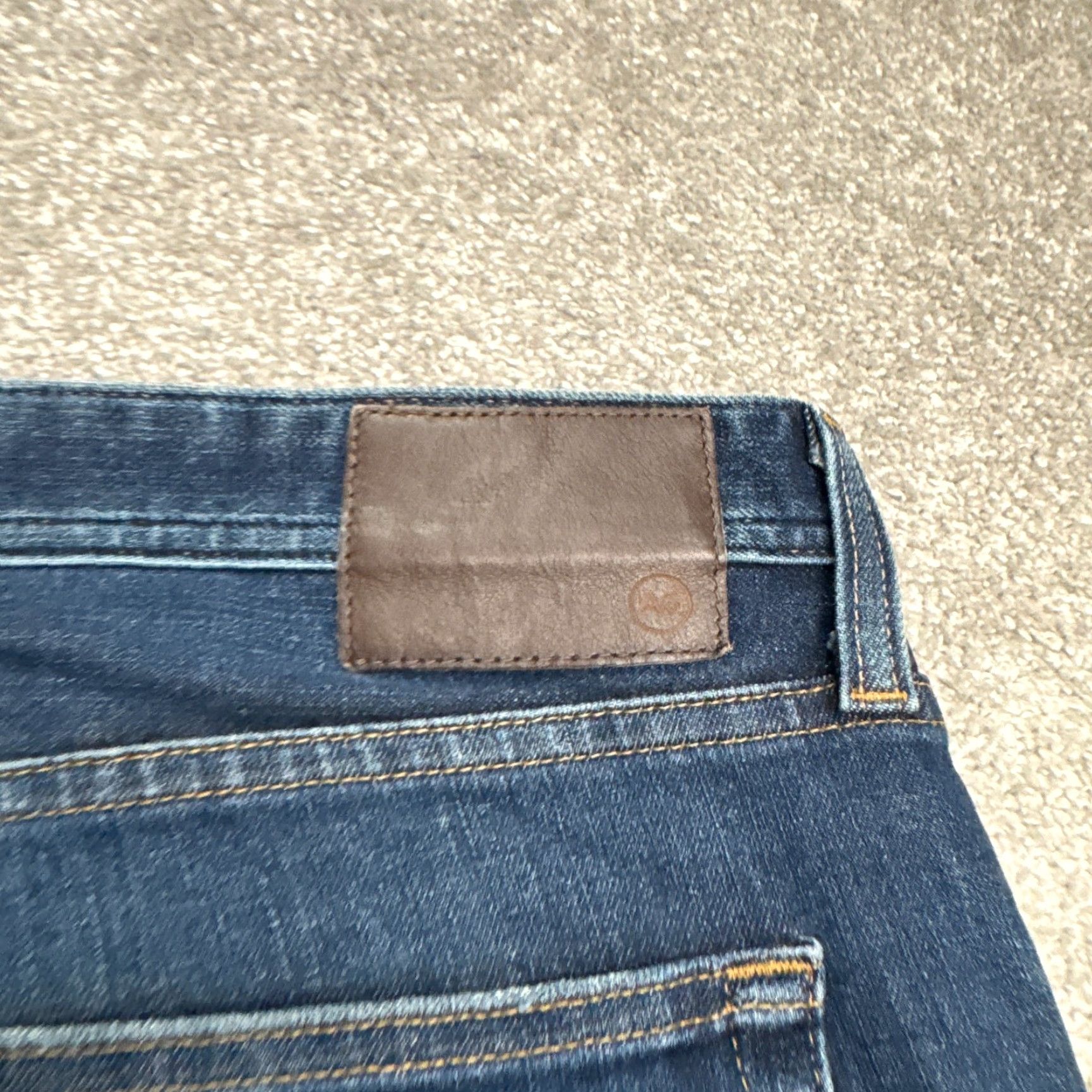 Vintage AG Adriano Goldschmied The Matchbox Jeans Mens 38x31 Slim Straight Blue Denim Cotton Blend 5-Pocket USA Classic Designer Size US 38 / EU 54 - 4 Thumbnail