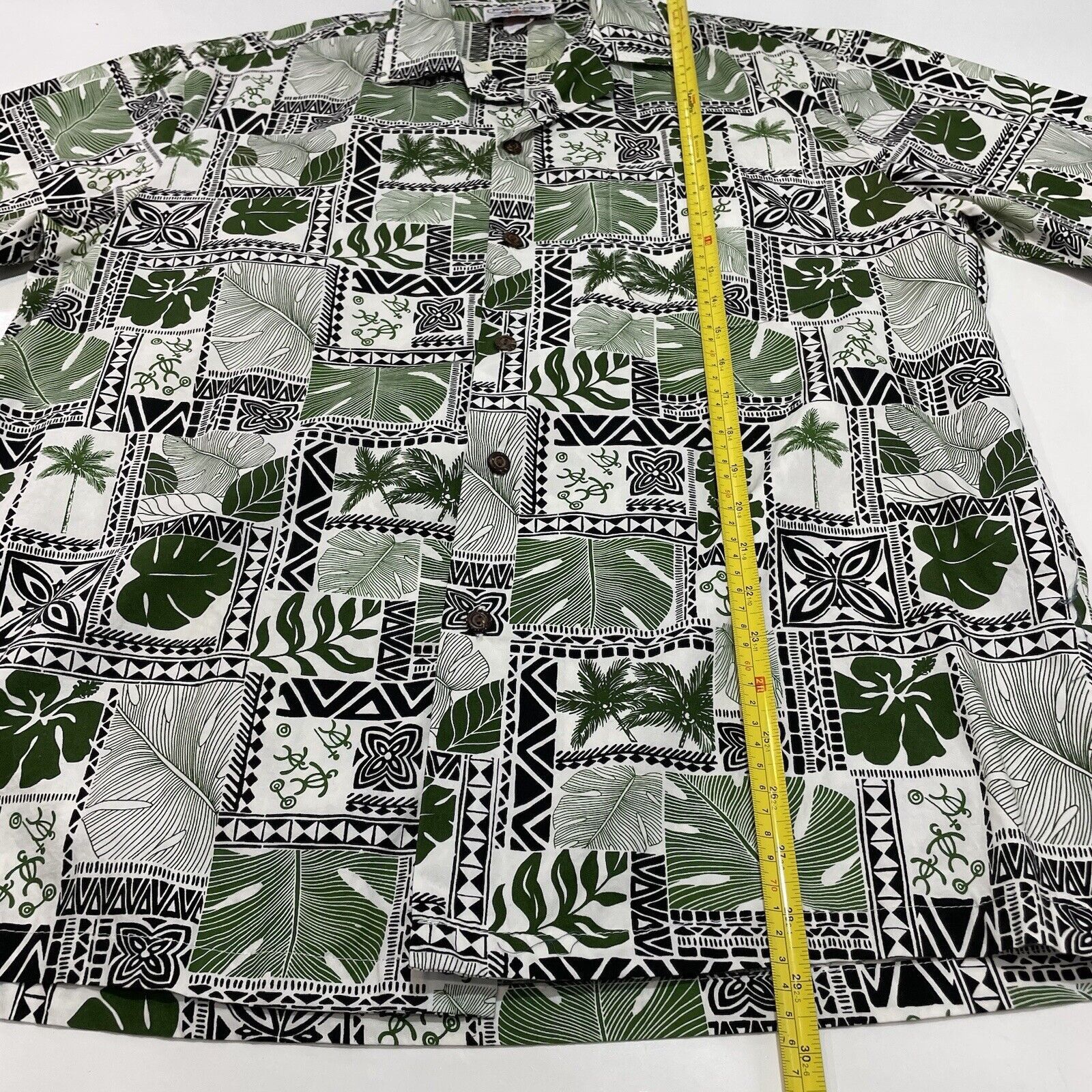 Other VTG Pacific Legend Men’s Hawaiian Shirt Green Tribal L Size US L / EU 52-54 / 3 - 6 Thumbnail