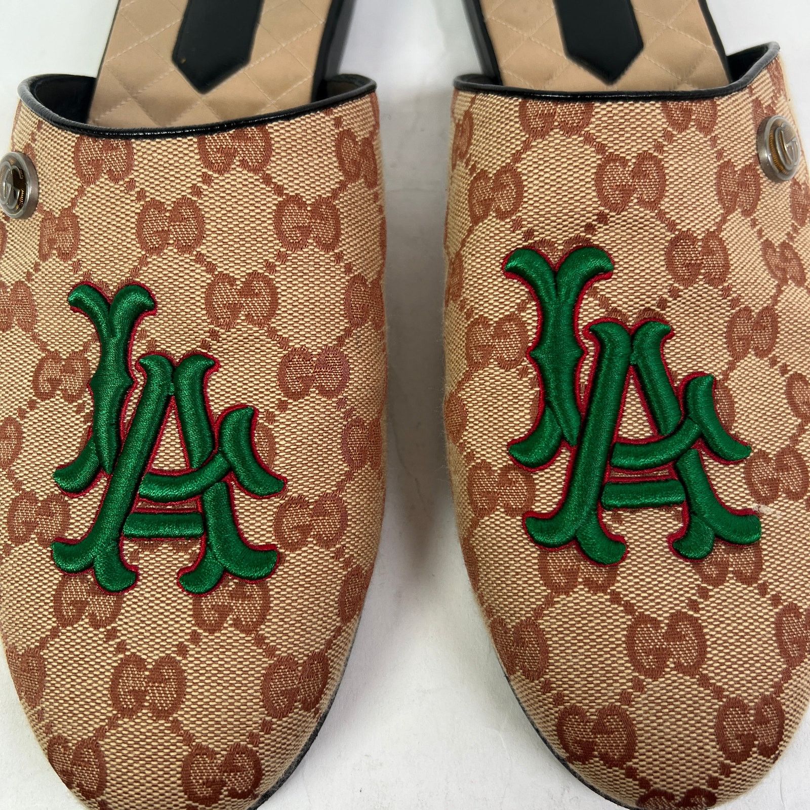 Gucci Gucci LA Angels GG Monogram Mules Size US 9.5 / EU 42-43 - 4 Thumbnail
