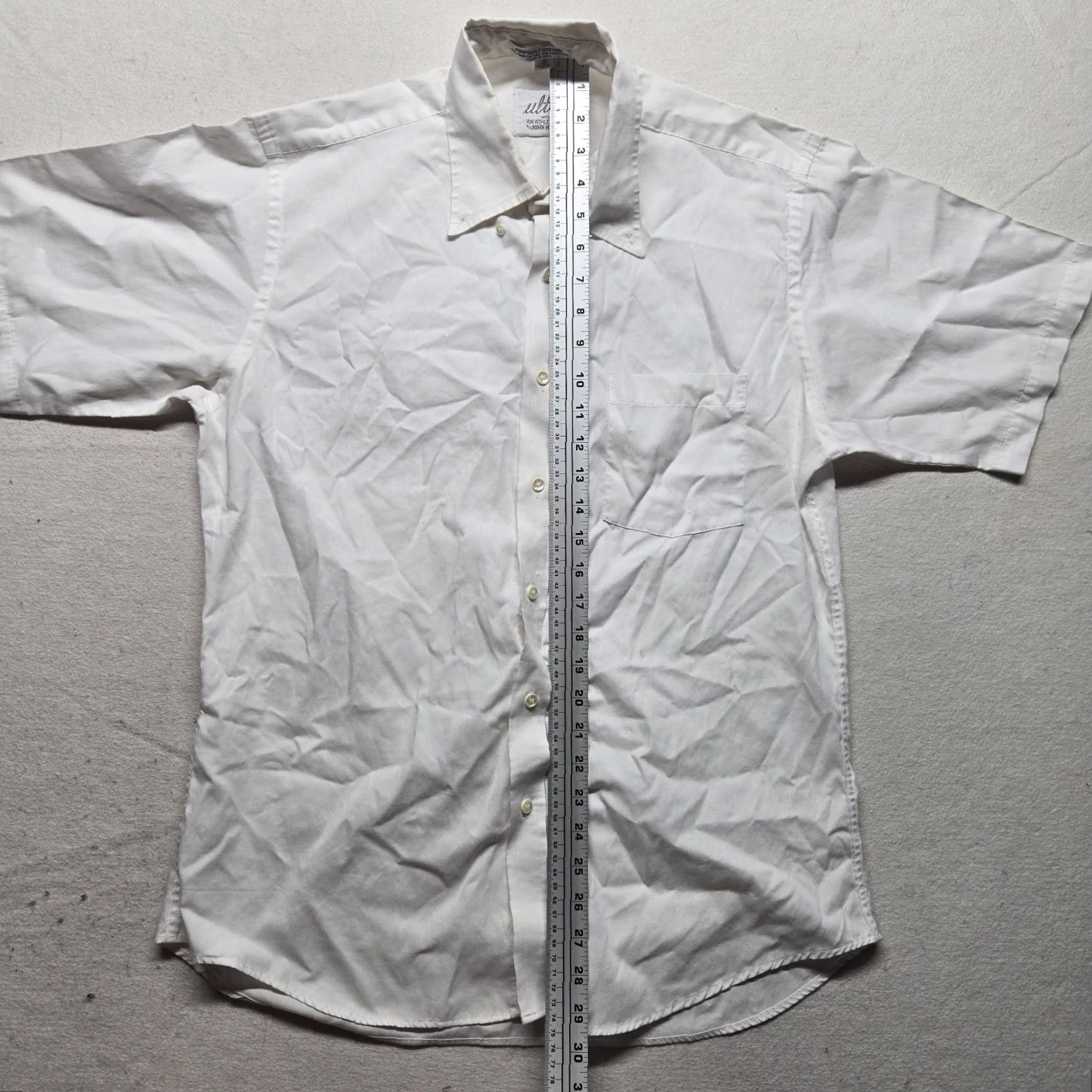 Vintage John Henry Shirt Adult Mens Button-Down Oxford Fit White 16 L White Cotton Polyester Cotton Blend Athletic Vintage No Size US L / EU 52-54 / 3 - 6 Thumbnail