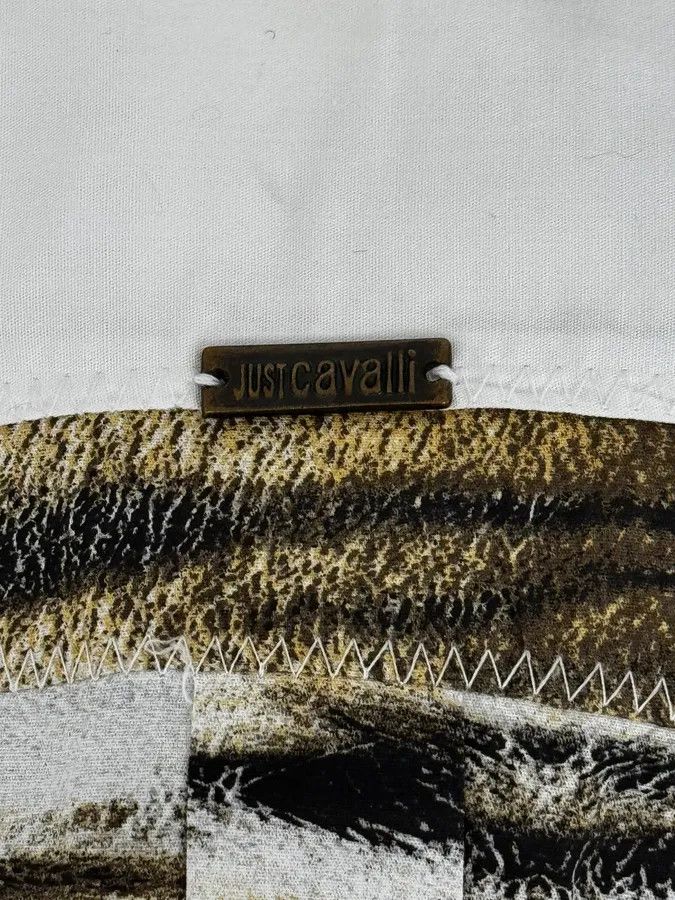 Just Cavalli 2000s Cavalli Safari White Savage Shirt Size US M / EU 48-50 / 2 - 10 Thumbnail