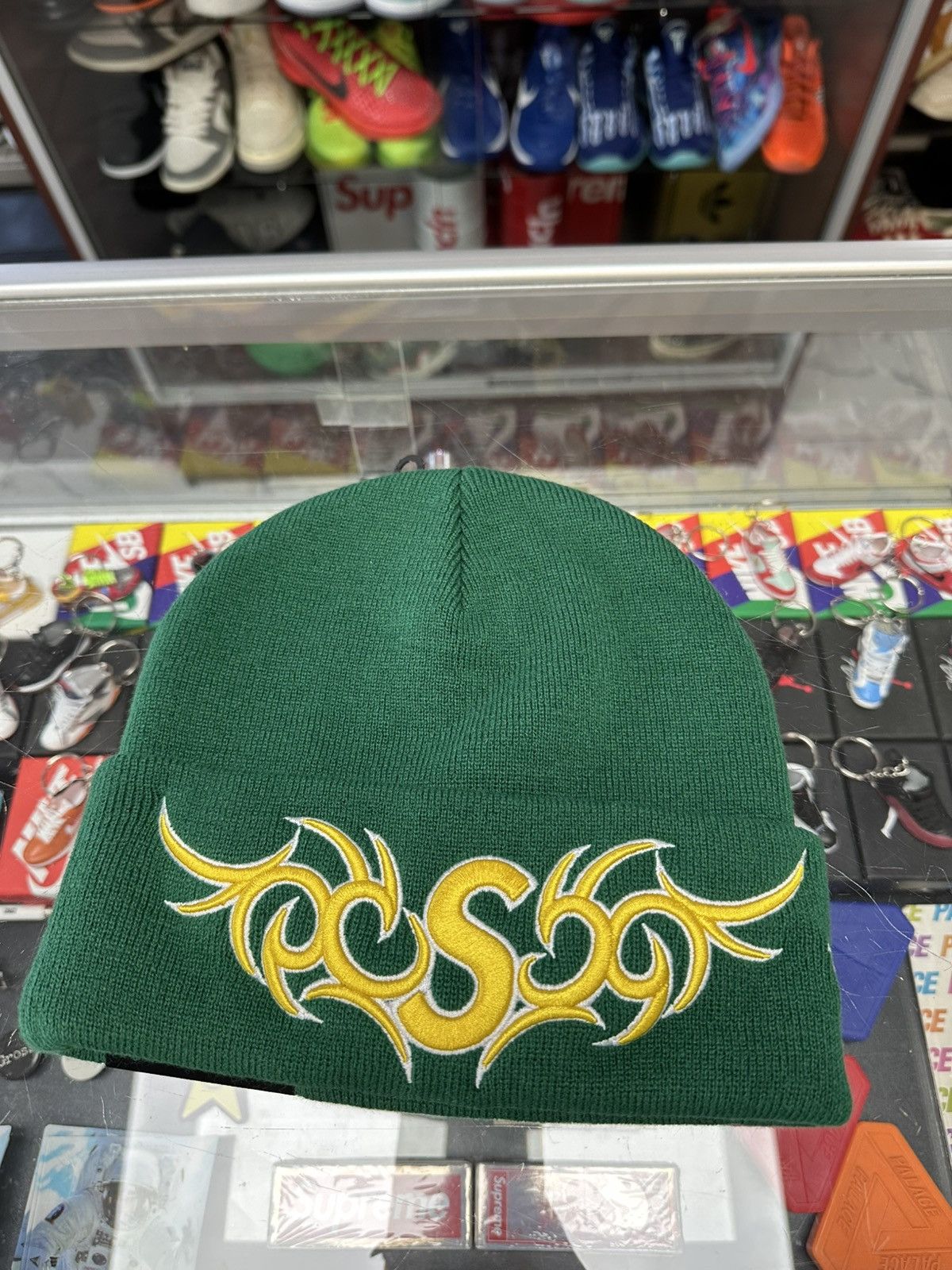 Supreme Supreme ‘Tribal’ Beanie (Green) Size ONE SIZE - 1 Thumbnail