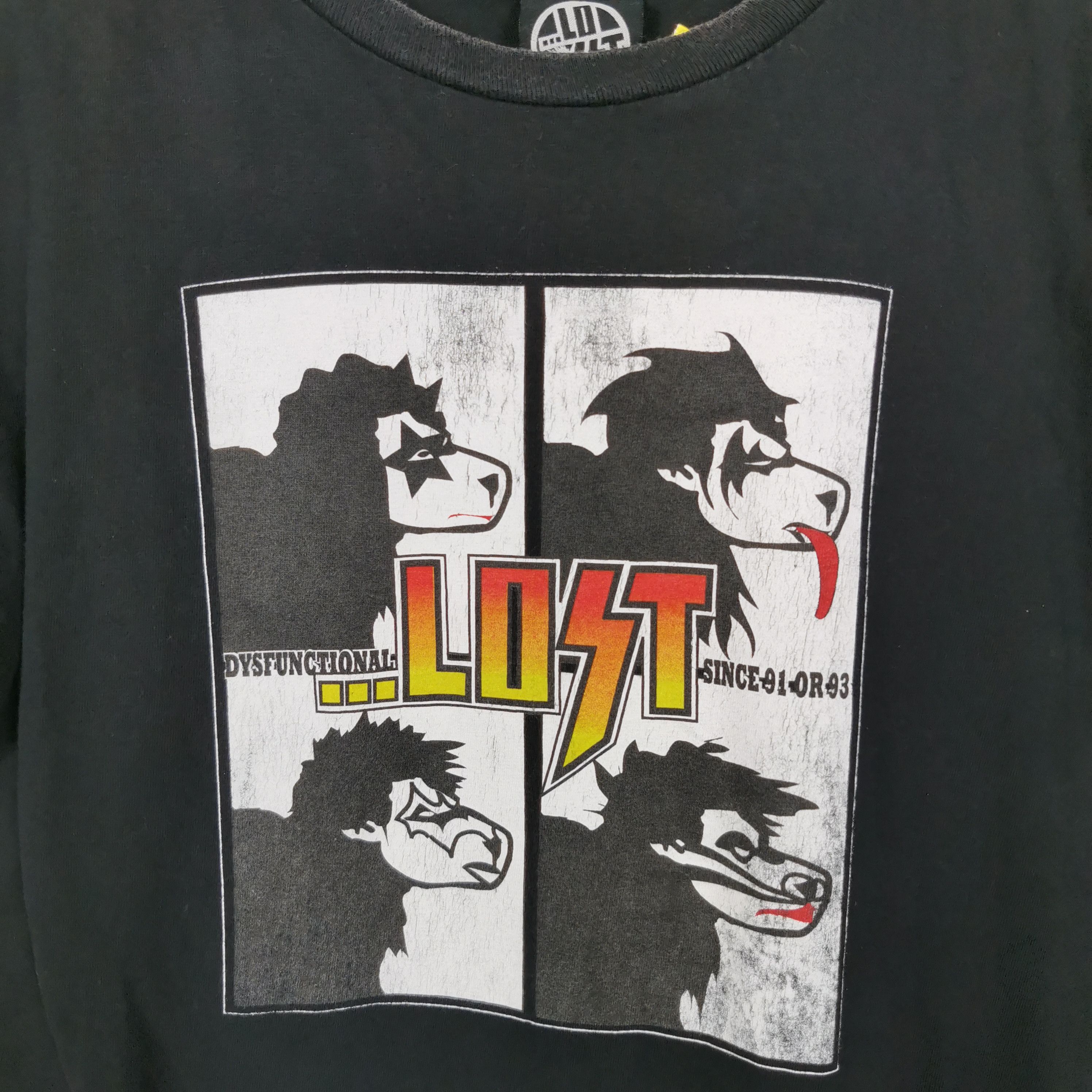 Japanese Brand Y2K Dyfunctional LOST alike Gorilaz X Kiss Band T-Shirt Size US XS / EU 42 / 0 - 4 Thumbnail