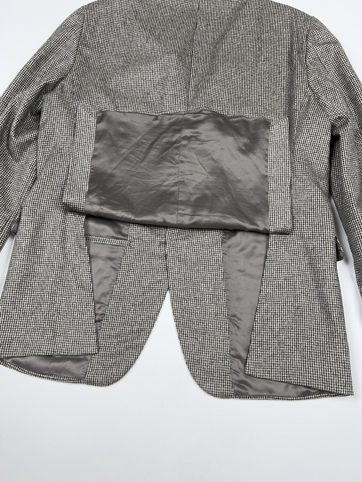 Caruso Raffaele Caruso Cashmere Blazer Jacket houndstooth Gray Size 44R - 18 Thumbnail