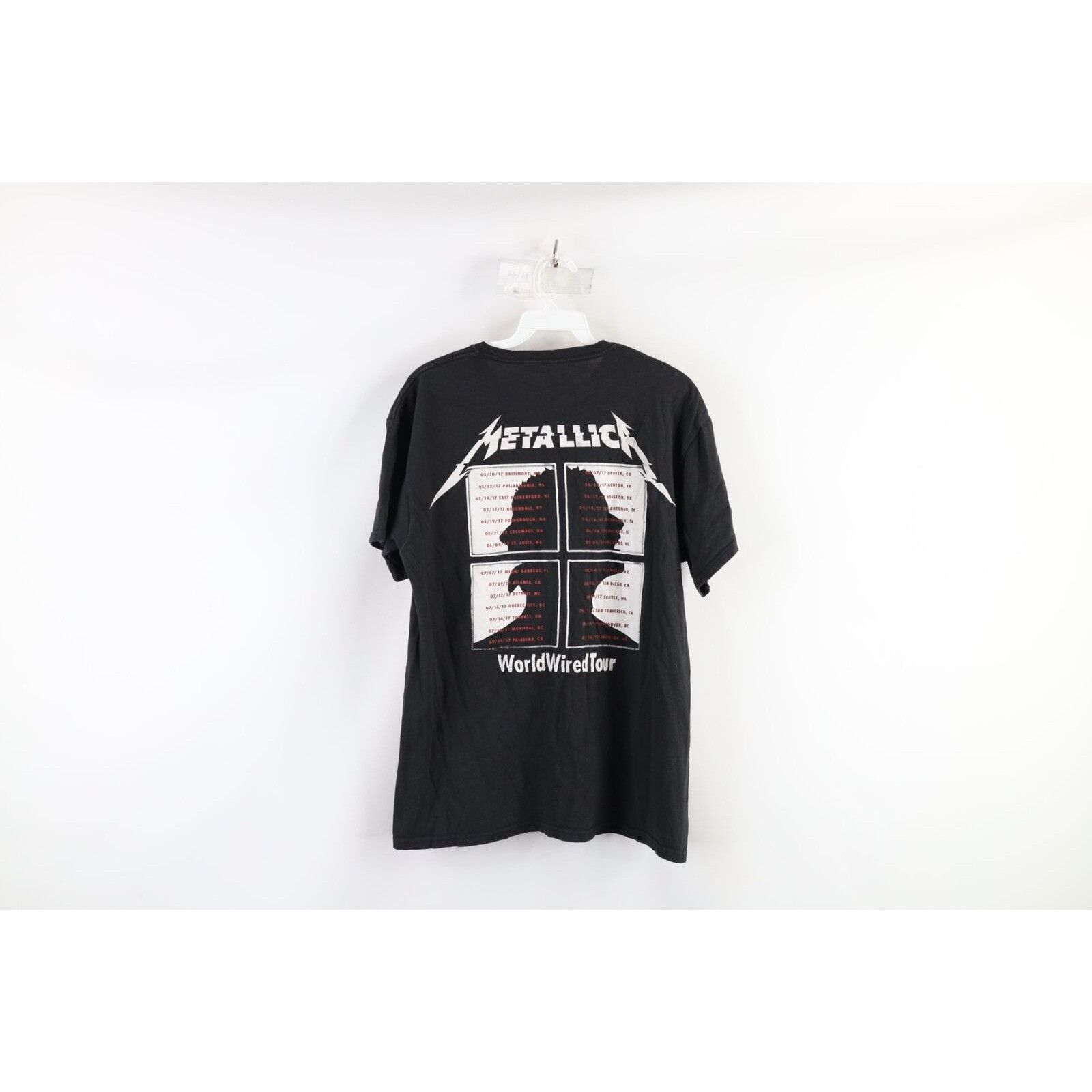 Vintage Metallica Faded Spell Out World Wired Tour Band T-Shirt Size US M / EU 48-50 / 2 - 6 Thumbnail