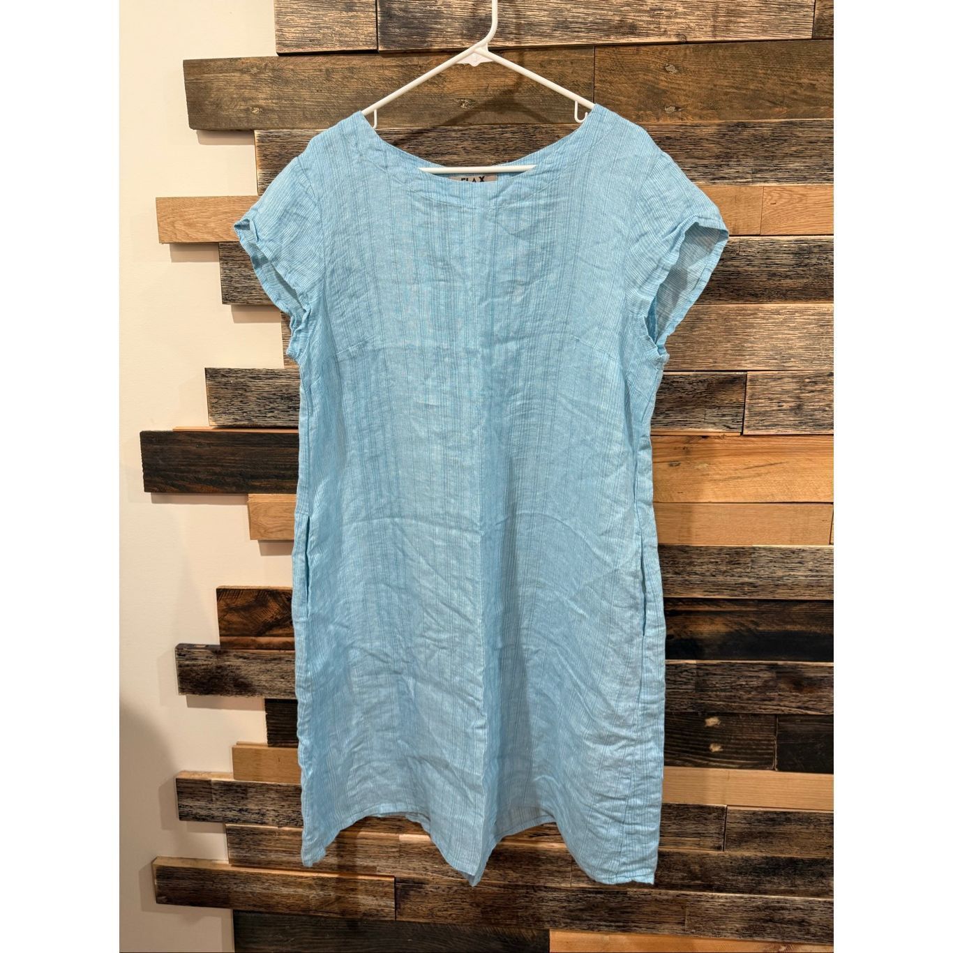 FLAX Flax NWOT linen dress pockets short sleeve crew neck size me Size M / US 6-8 / IT 42-44 - 2 Thumbnail