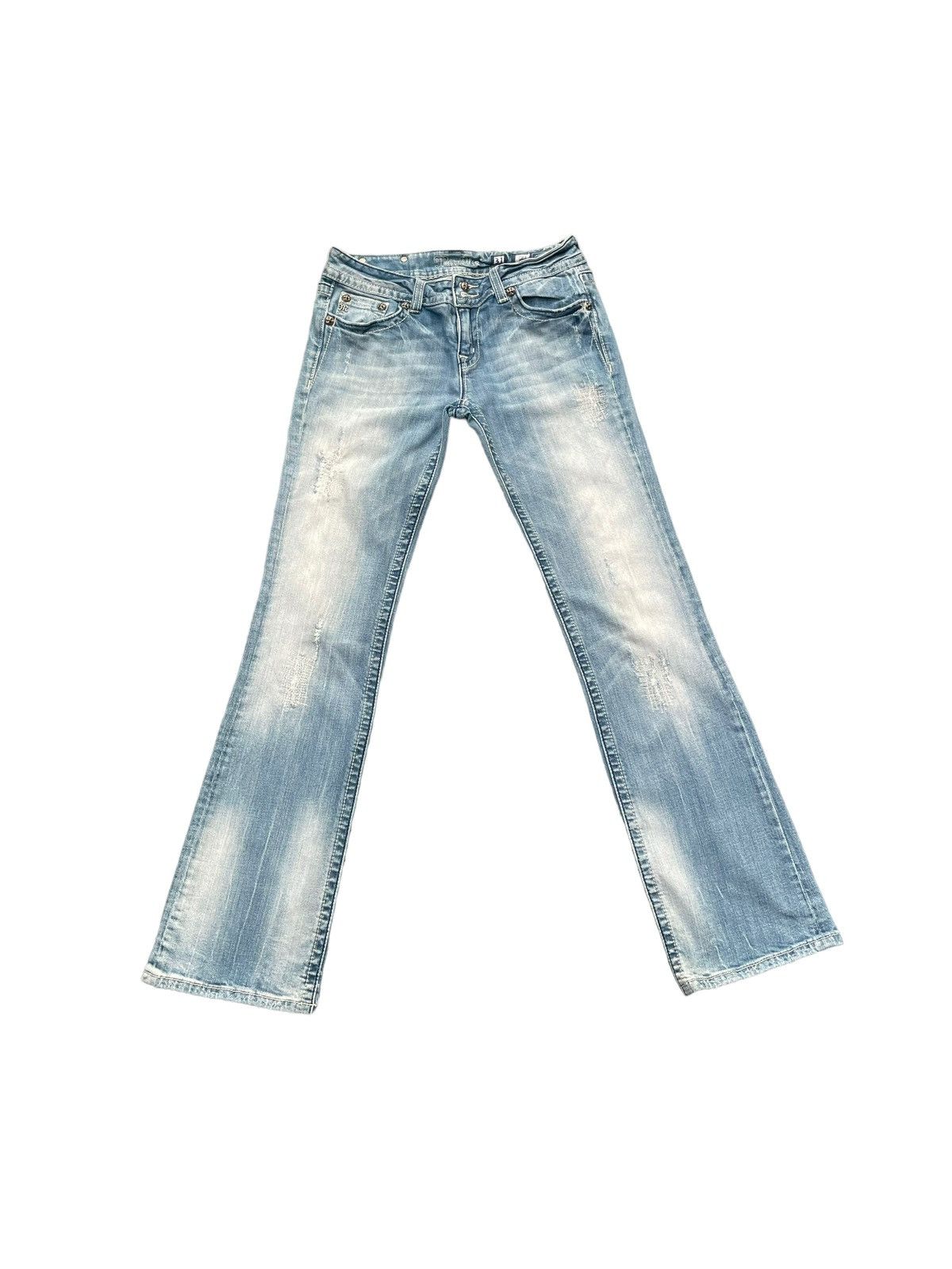 Designer × Miss Me Miss Me Flare Distresed Denim Size 32" / US 10 / IT 46 - 2 Thumbnail