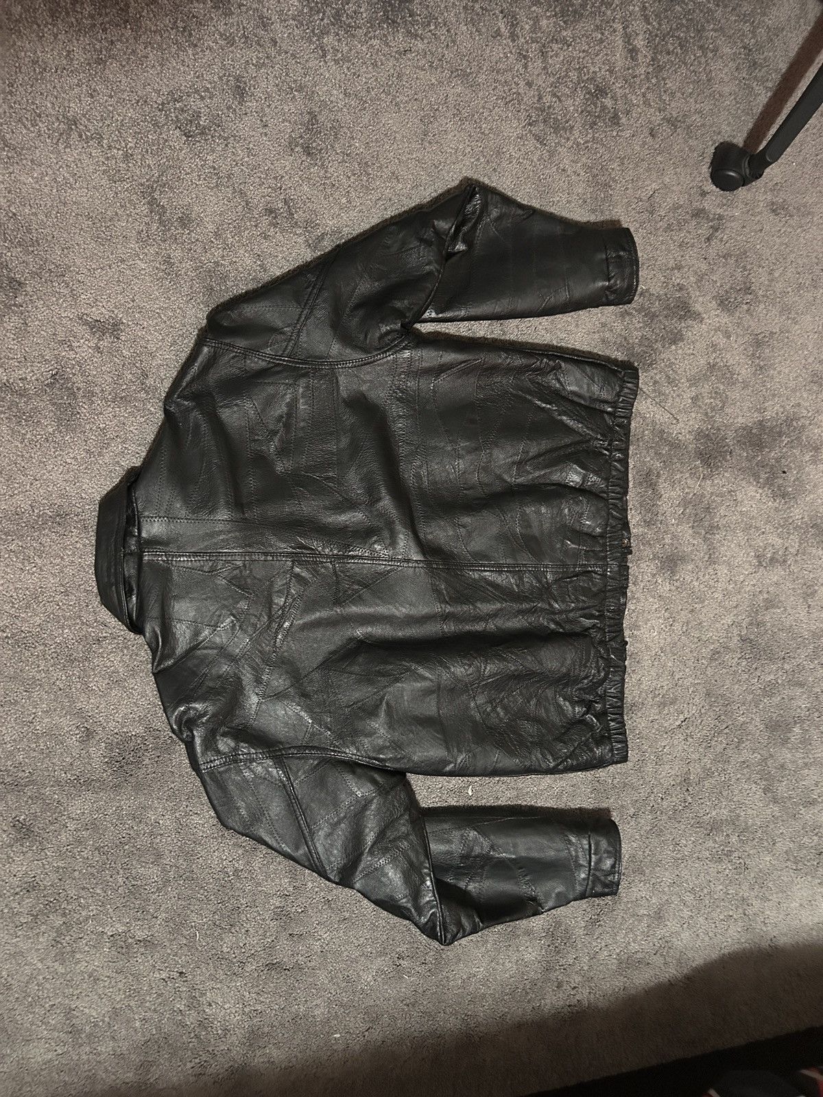 Vintage Vintage Black Patchwork Leather Jacket Size US L / EU 52-54 / 3 - 3 Thumbnail