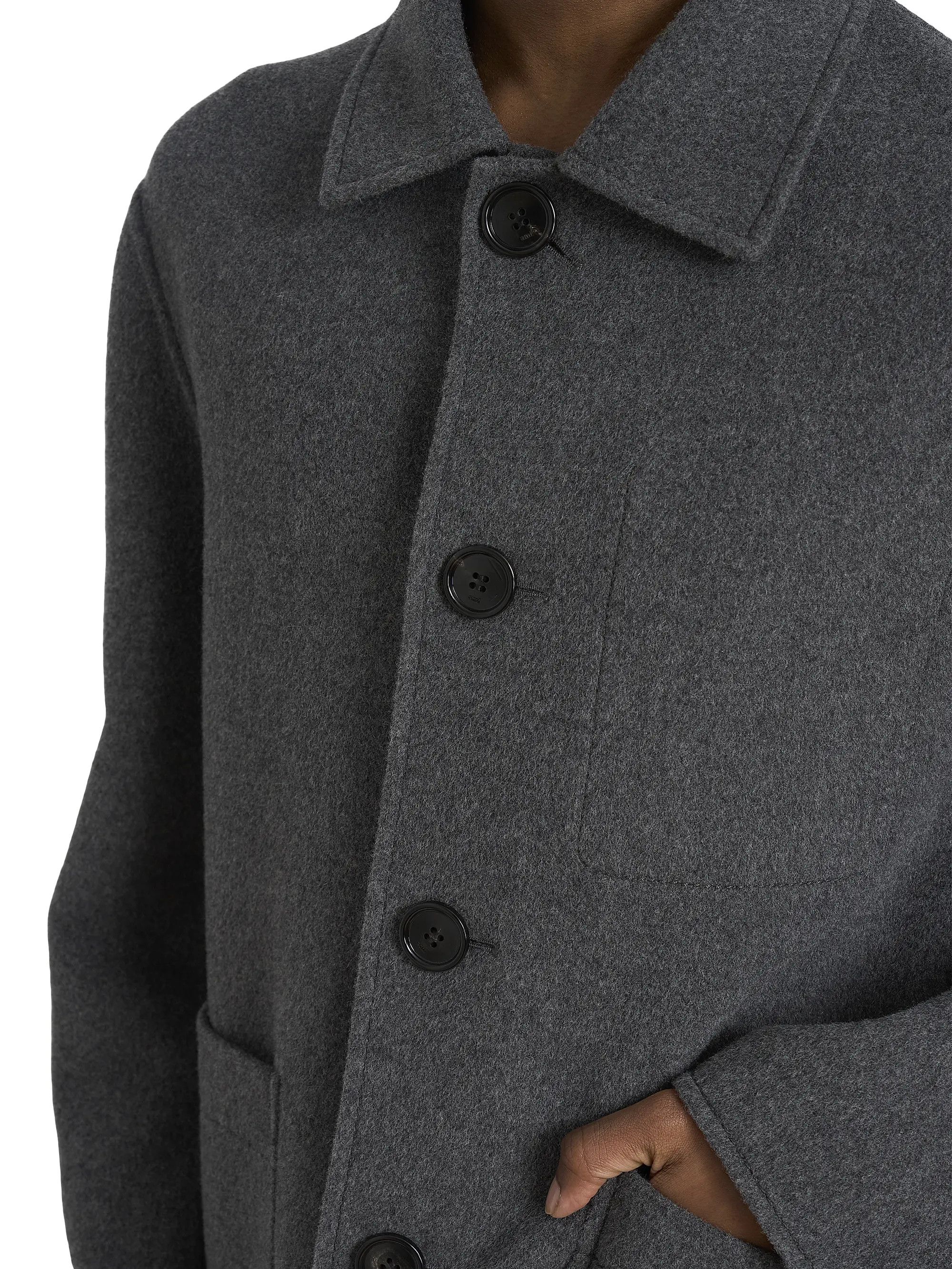 AMI os11x0226 Boxy Button-Front Jacket in Grey Size US L / EU 52-54 / 3 - 6 Thumbnail