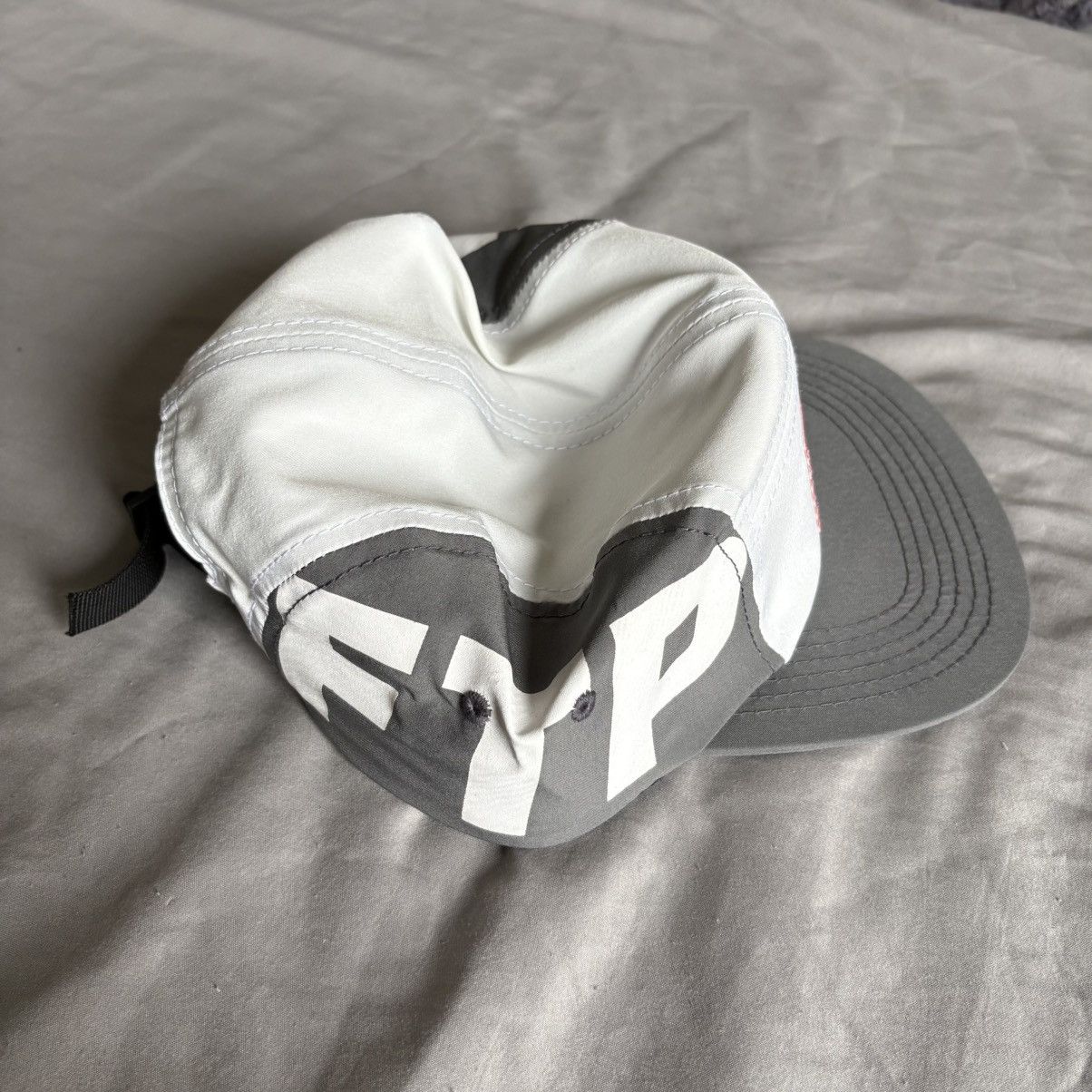 Fuck The Population FTP Distress Upside Down American Flag Camp Hat White Size ONE SIZE - 6 Thumbnail