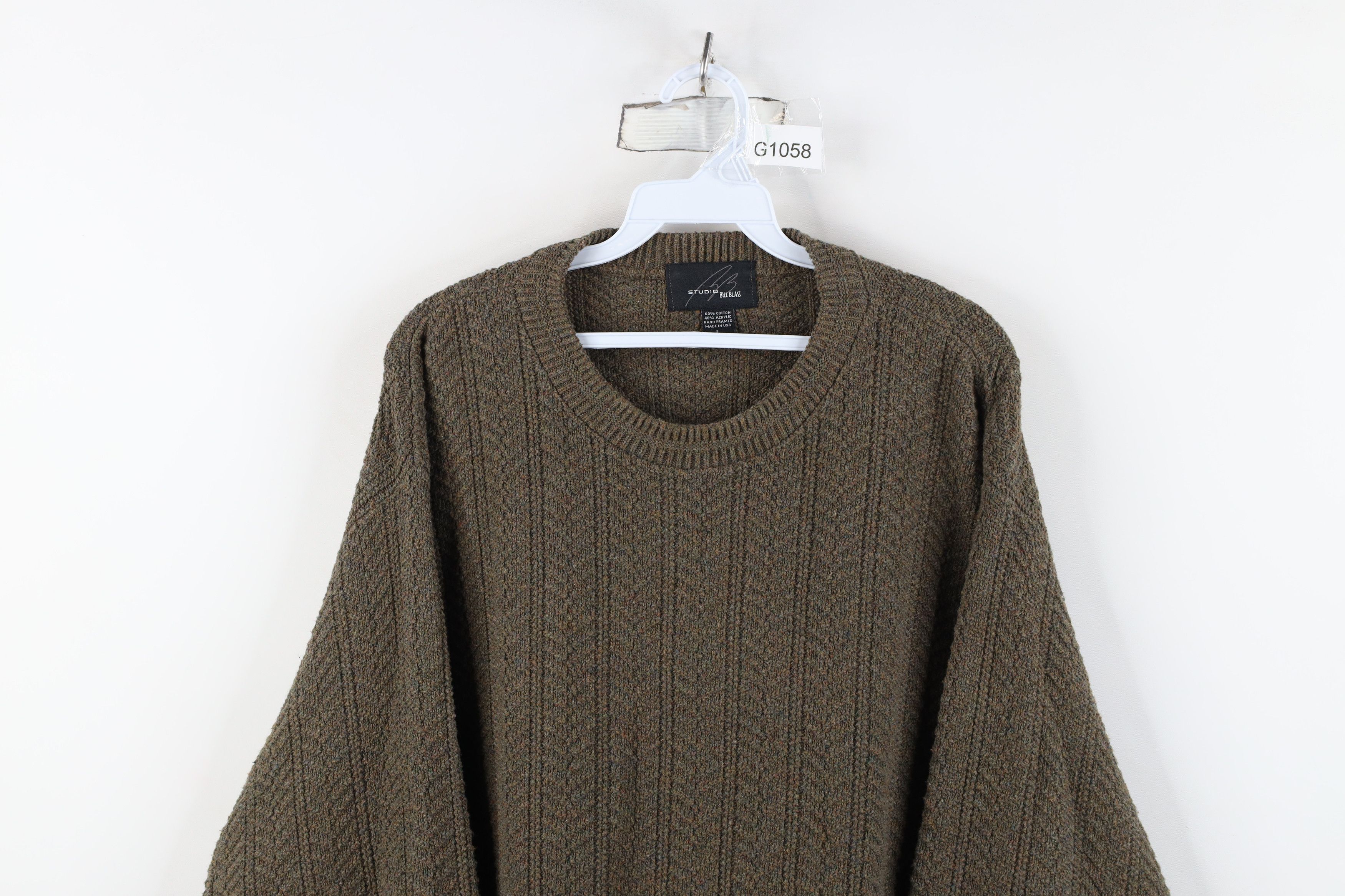 Vintage Vintage 90s Streetwear Knit Crewneck Sweater Brown USA Size US L / EU 52-54 / 3 - 2 Thumbnail