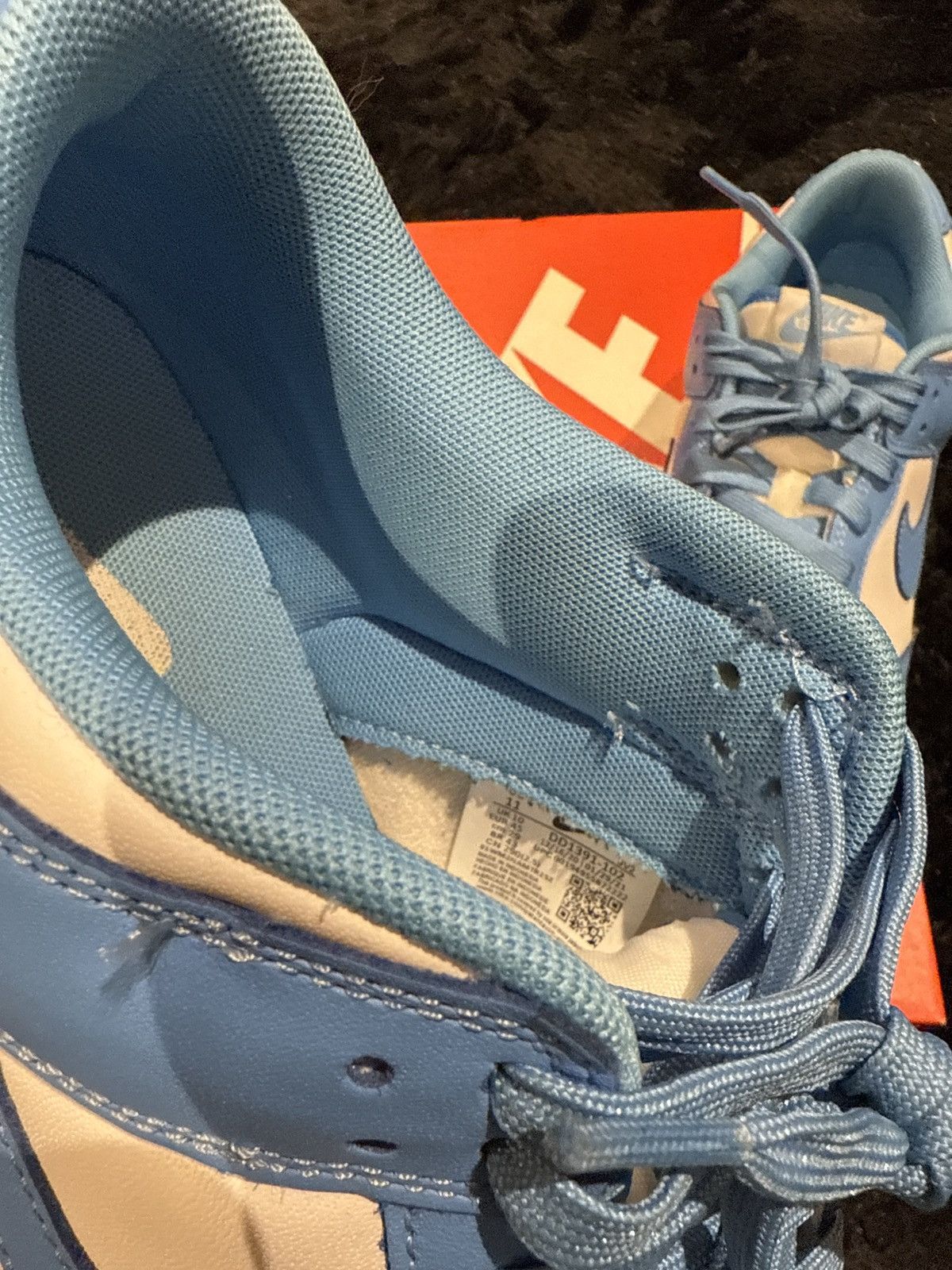 Designer × Nike NIKE Dunk UNC UNIVERSITY BLUE Size US 11 / EU 44 - 5 Thumbnail