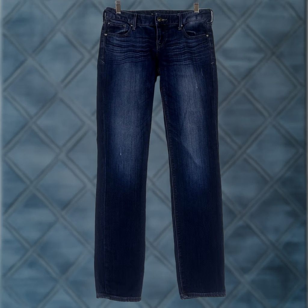 Express Express Womens Skinny Jeans Size 2R Low Rise Dark Wash Blue Denim Jeggings Long Shirt? Size 26" / US 2 / IT 38 - 1 Thumbnail