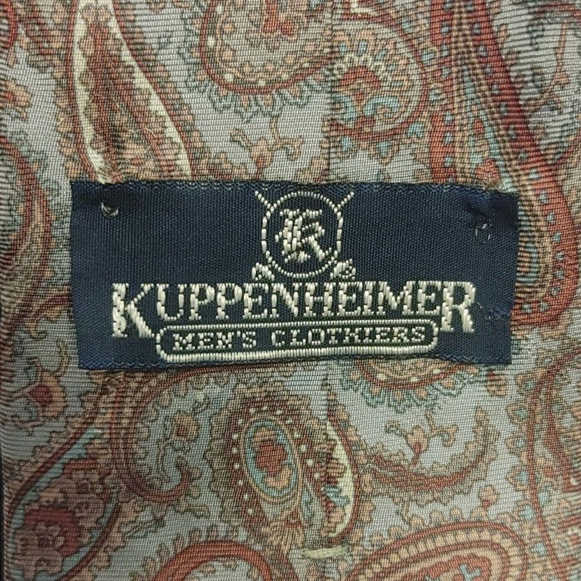 Other KuppenHeimer Men's OS Beige/Red Paisley Neck Tie Size ONE SIZE - 2 Thumbnail
