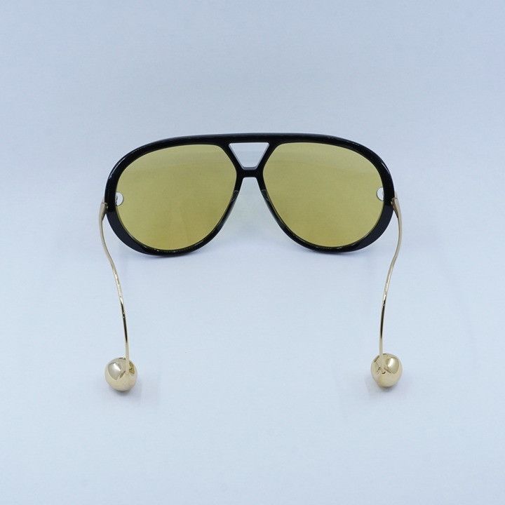 Bottega Veneta Bottega Veneta BV1273S 003 Sunglasses Black and Gold Size ONE SIZE - 9 Thumbnail