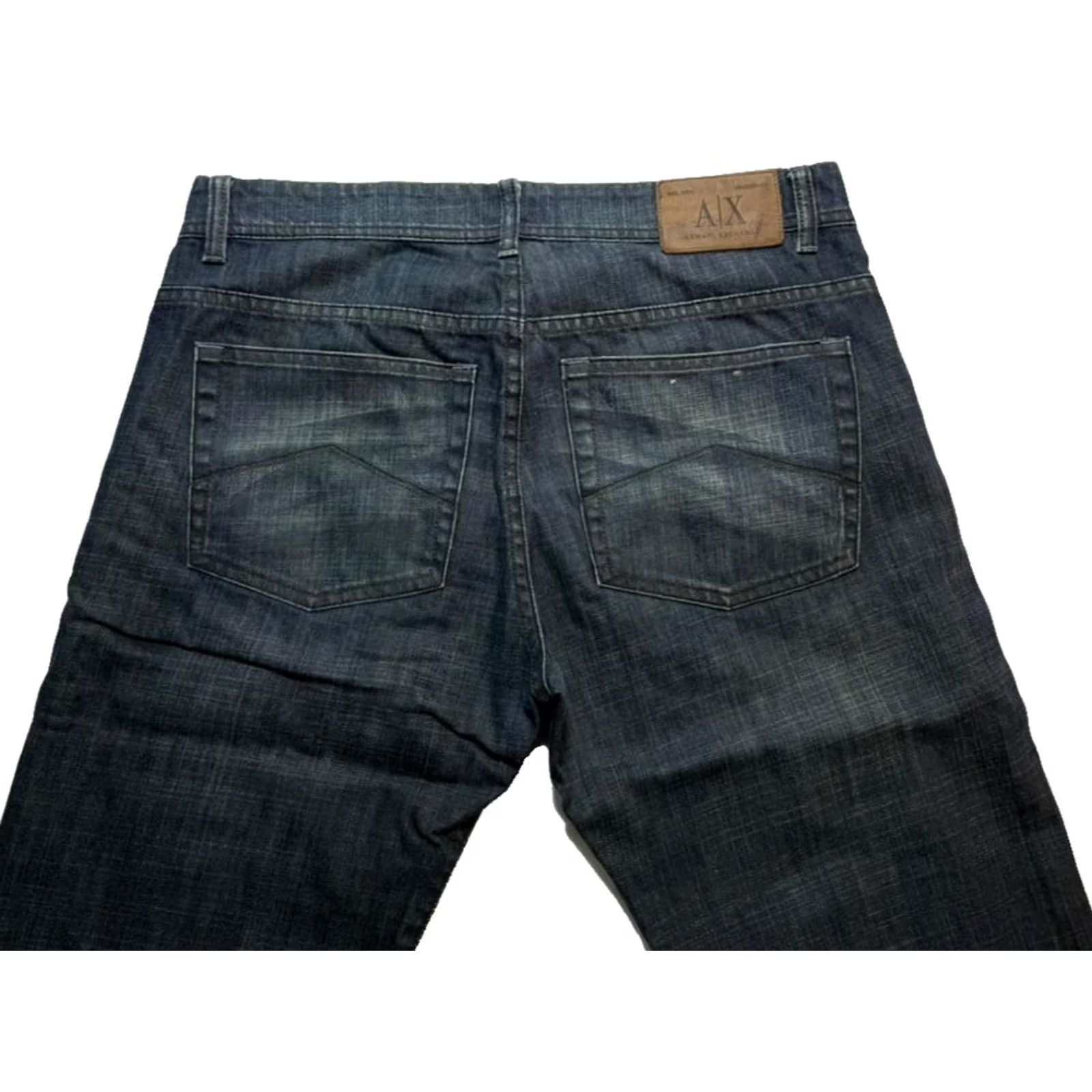 Armani Exchange Mens Armani Exchange Slim Fit Jeans 32 Indigo Blue Stretch Denim, 5-Pocket, Inseam 32 in, Rise Mid, Regular Size, Cotton Denim, Brand: Armani Exchange Size US 32 / EU 48 - 4 Thumbnail