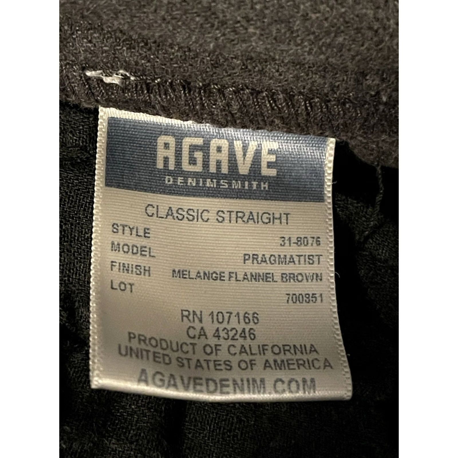 Vintage Agave USA Brown Melange Flannel Pants Men's 34 (35x31) Size US 34 / EU 50 - 6 Thumbnail
