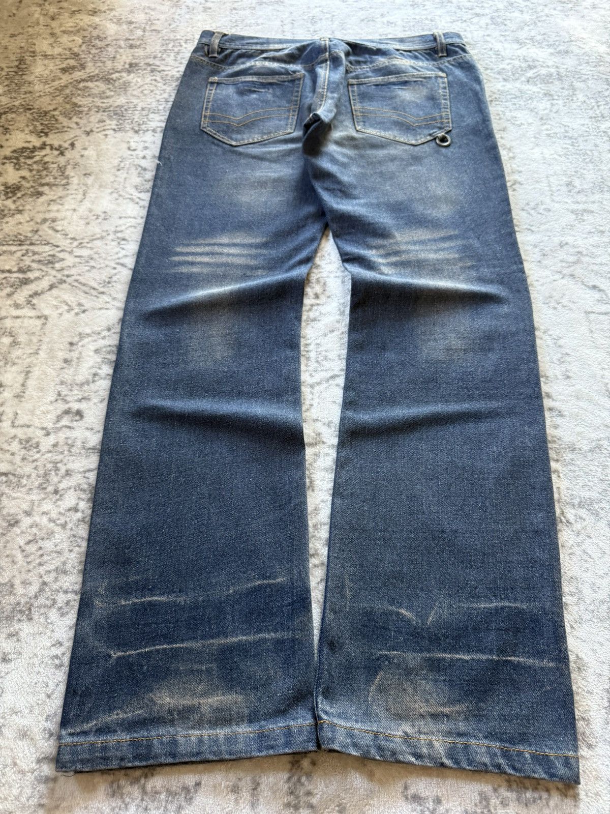 If Six Was Nine 2000s In The Attic Japan Poems Studded Muddy Jeans Size US 34 / EU 50 - 2 Thumbnail