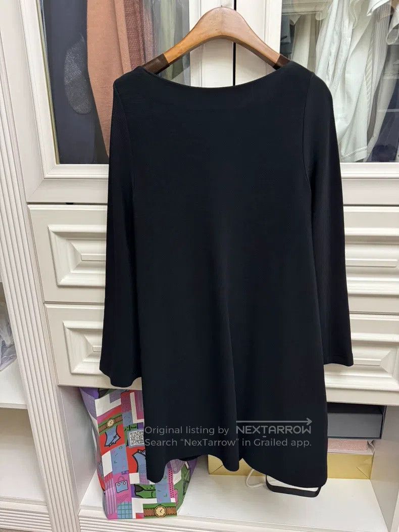Valentino Valentino Women's black long-sleeved wide-sleeved dress Size S / US 4 / IT 40 - 6 Thumbnail