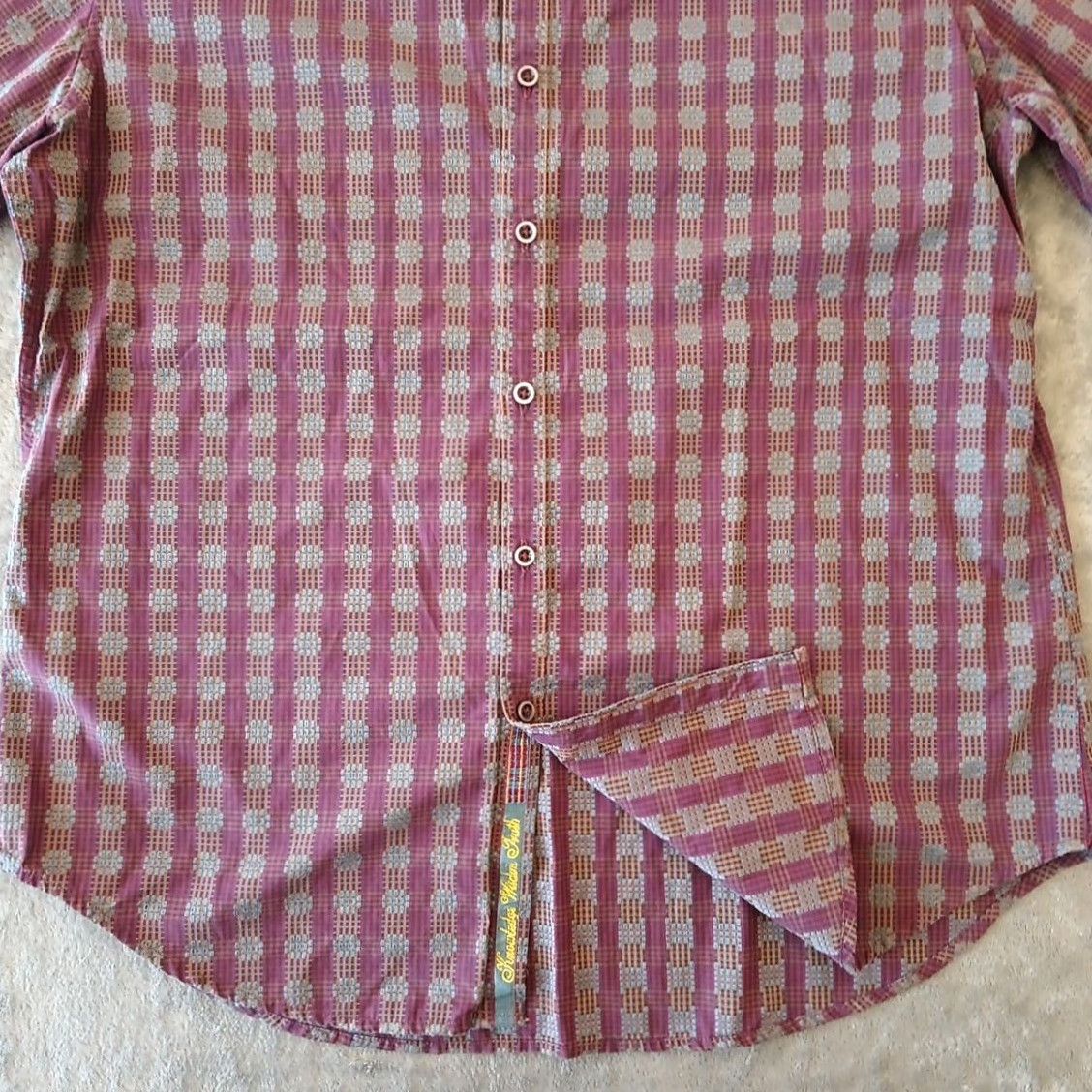 Robert Graham Robert Graham Shirt Mens Large Multicolor Geometric Long Sleeve Button-Up Size US L / EU 52-54 / 3 - 6 Thumbnail