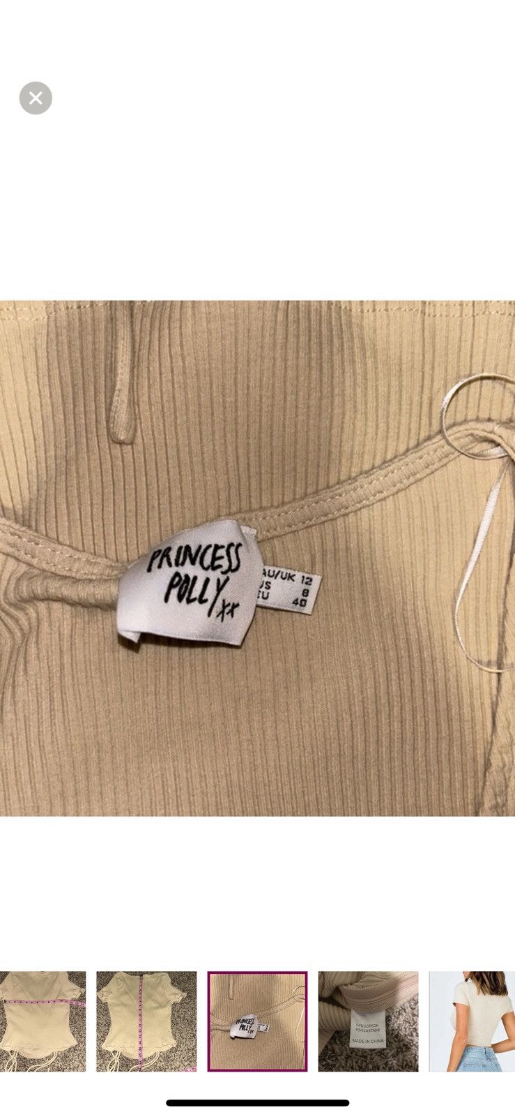 PRINCESS POLLY Princess Polly Carmen drawstring surplice top size 8 Size M / US 6-8 / IT 42-44 - 7 Thumbnail