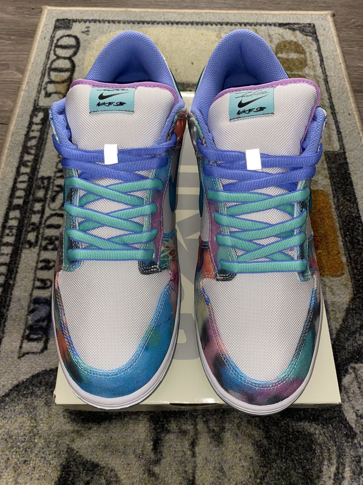 Nike Nike SB Dunk Low Futura Laboratories Bleached Aqua Size US 14 / EU 47 - 4 Thumbnail