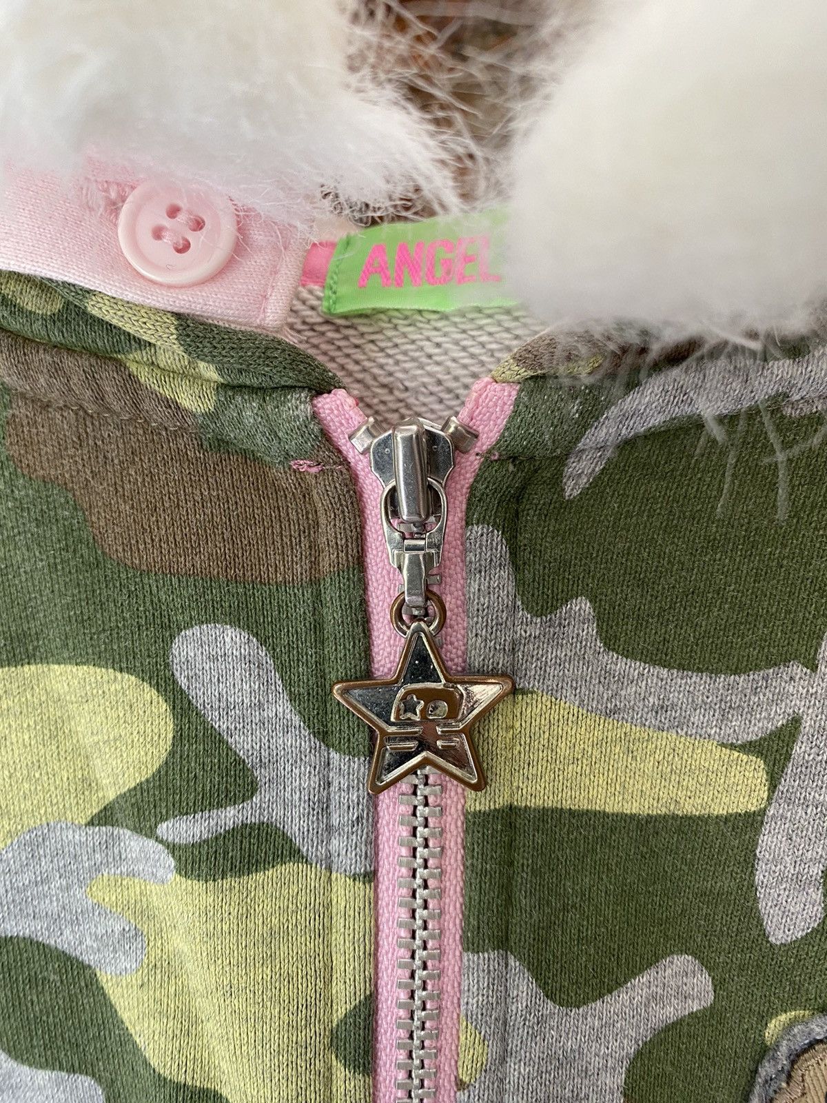 Angel Blue 2000s Angle Blue Camo Fur removable hoodie hysteric Size M / US 6-8 / IT 42-44 - 7 Thumbnail