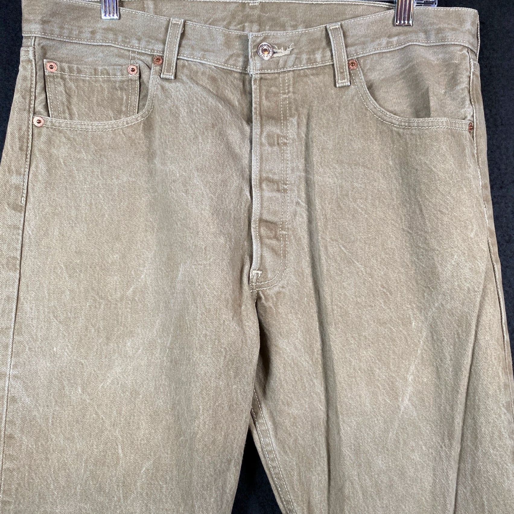 Levi's Levi's Jeans Brown Denim 501 Button Fly Straight Cotton 34x29 Mens Regular 5-Pocket Design Modern Casual Size US 34 / EU 50 - 2 Thumbnail