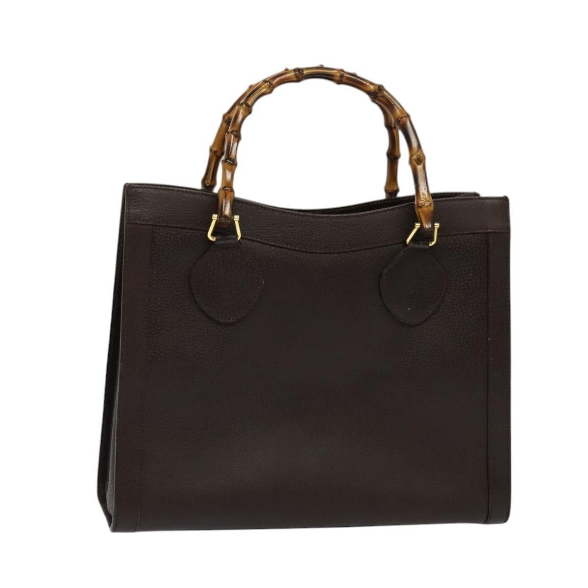 Gucci Gucci Bamboo Handle Tote Leather Size ONE SIZE - 1 Thumbnail