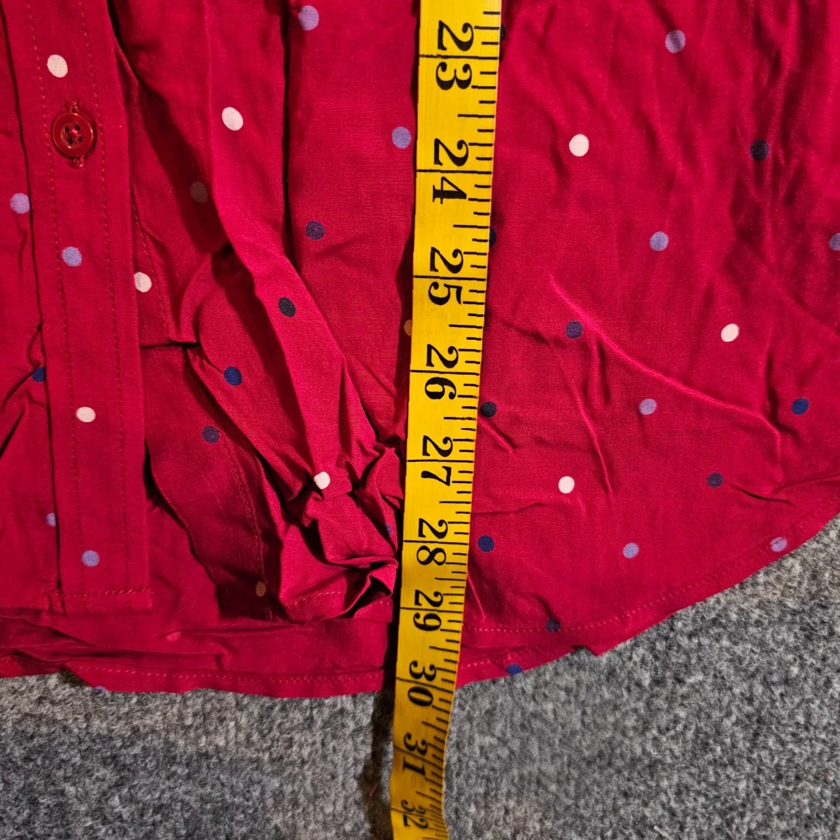 Talbots Talbots Shirt Womens Size S Red Polka Dots Button Long Sleeve Casual Career Size S / US 4 / IT 40 - 7 Thumbnail