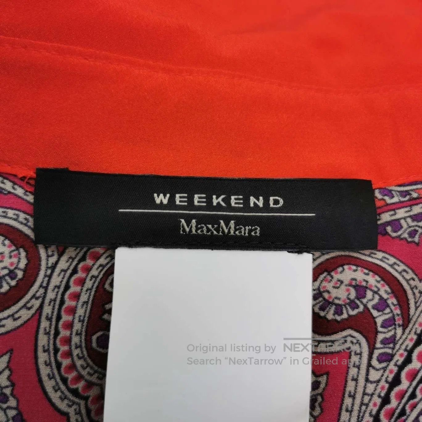 Weekend Max Mara Weekend Max Mara Silk Contrast Collar Paisley Dress US4. Size S / US 4 / IT 40 - 3 Thumbnail
