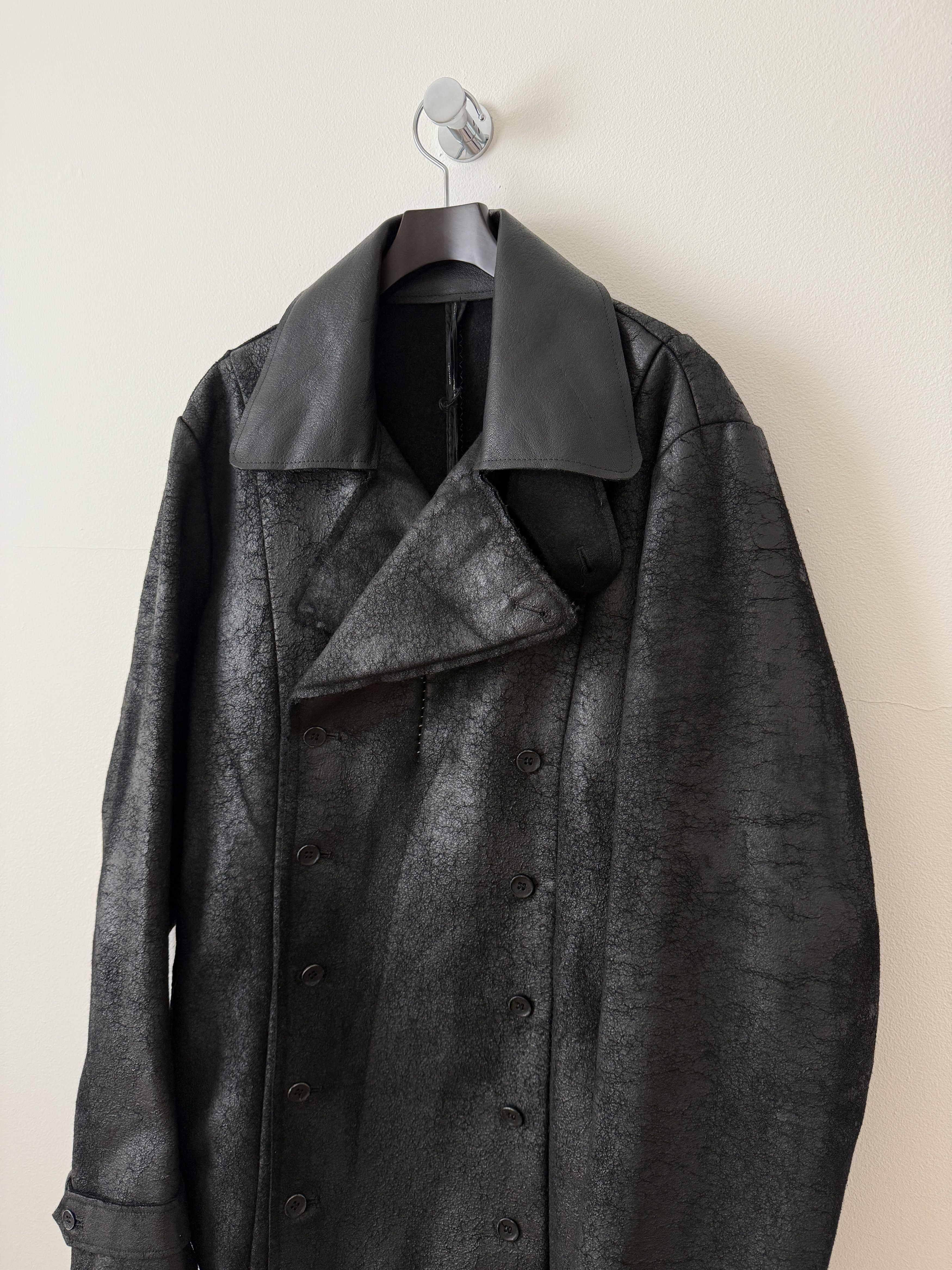 Masnada Heavy Wool Distressed Buttoned Overcoat Size US L / EU 52-54 / 3 - 4 Thumbnail