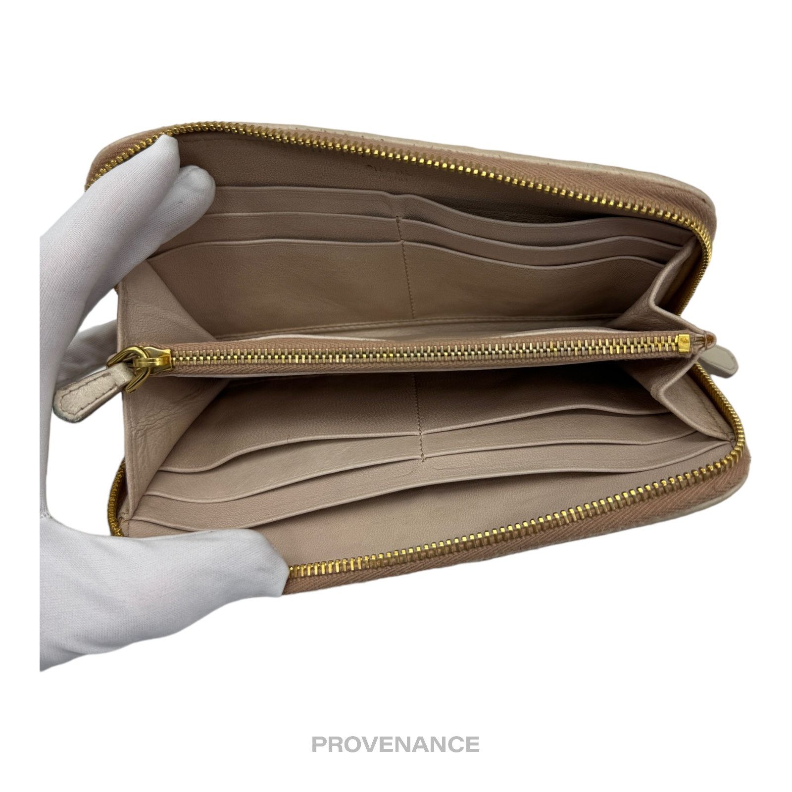 Prada 🔴 Prada Zip Long Wallet - Blush Nappa Gaufre Leather Size ONE SIZE - 9 Thumbnail