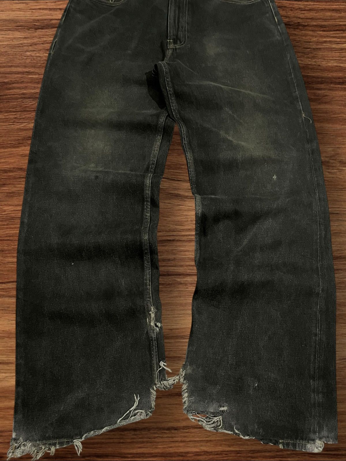 Le Grande Bleu (L.G.B.) × Nautica ⚡️Baggy⚡️Sick Nautica Grunge Style Distressed Frayed Leg Jeans Size US 32 / EU 48 - 10 Thumbnail