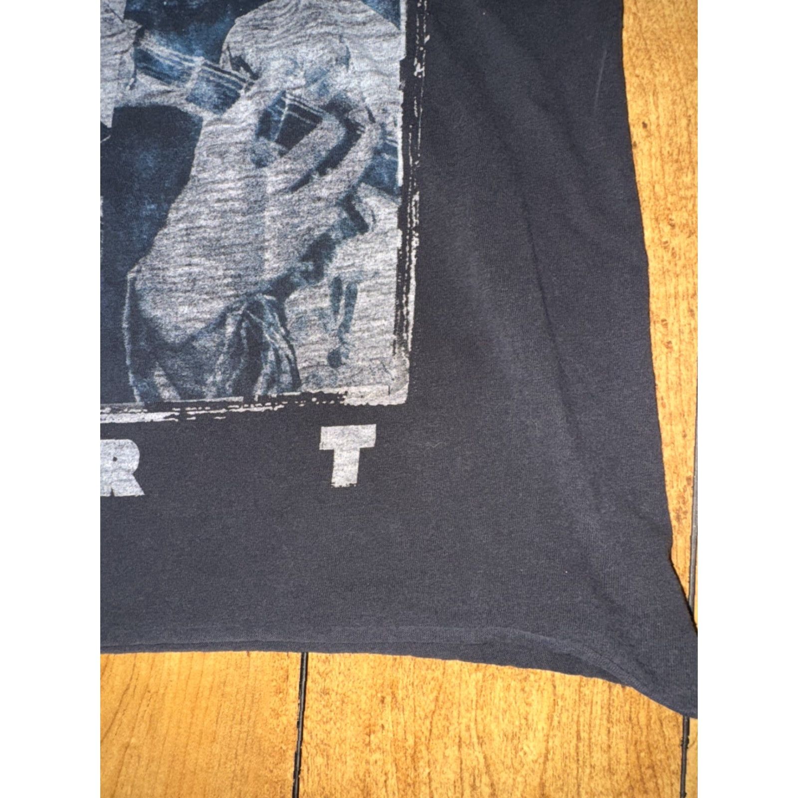 Vintage VINTAGE Nirvana T-Shirt Shirt XS Cropped Black 90s Kurt Cobain Graphic Print Distressed Size US XS / EU 42 / 0 - 5 Thumbnail